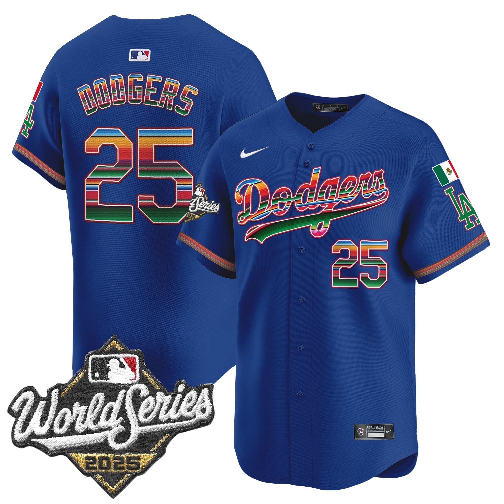 Dodgers Mexico 2025 World Series Vapor Premier Limited Jersey - Stitched