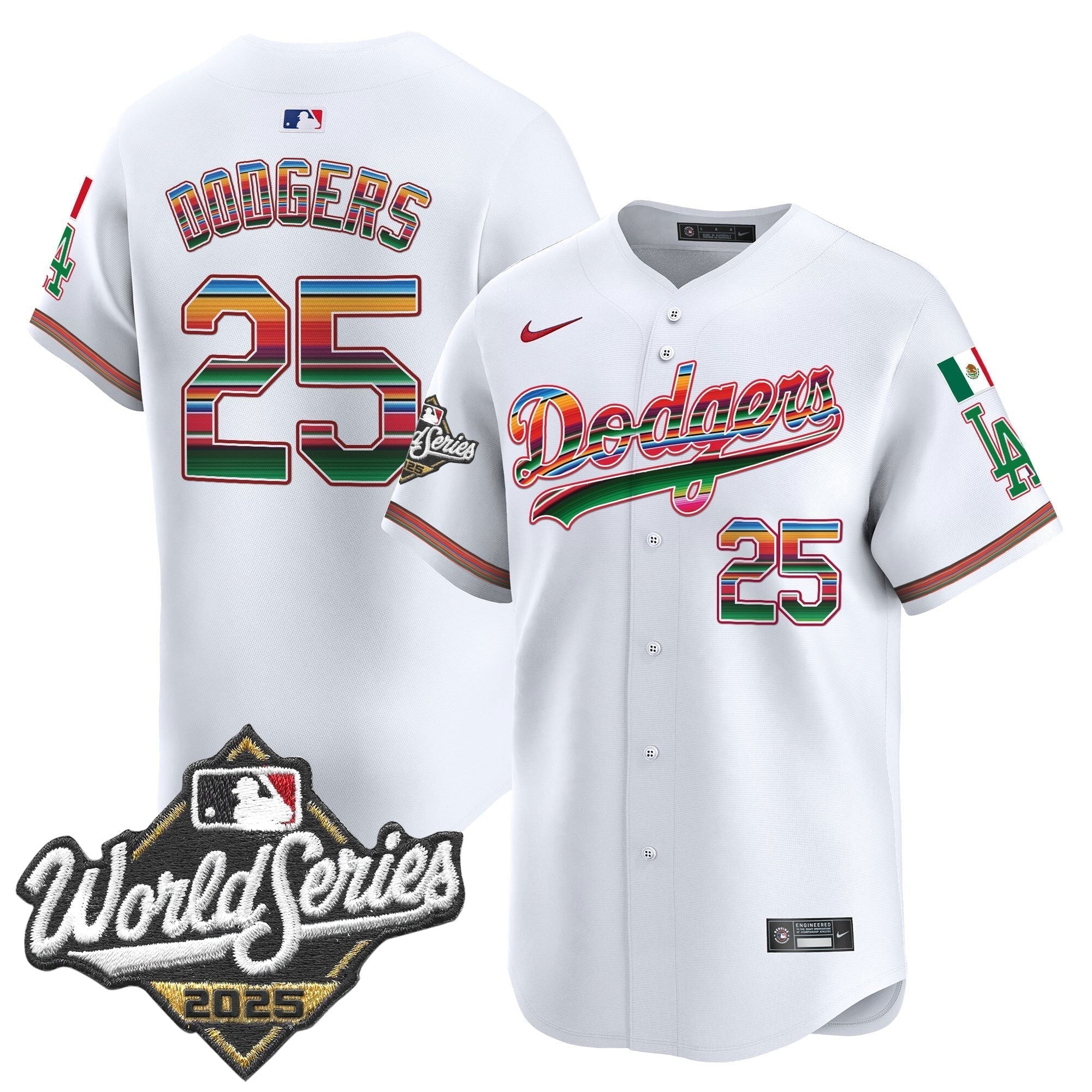 Dodgers Mexico 2025 World Series Vapor Premier Limited Jersey - Stitched