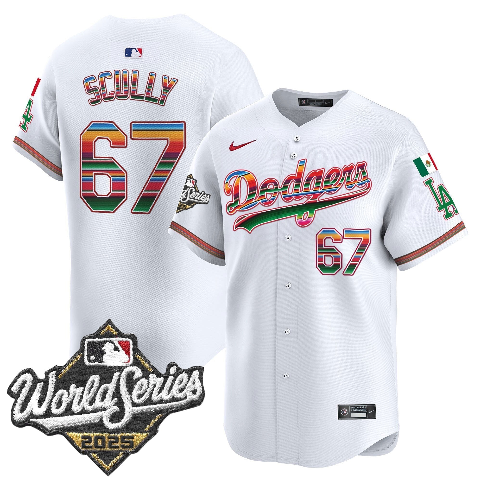 Dodgers Mexico 2025 World Series Vapor Premier Limited Jersey - Stitched