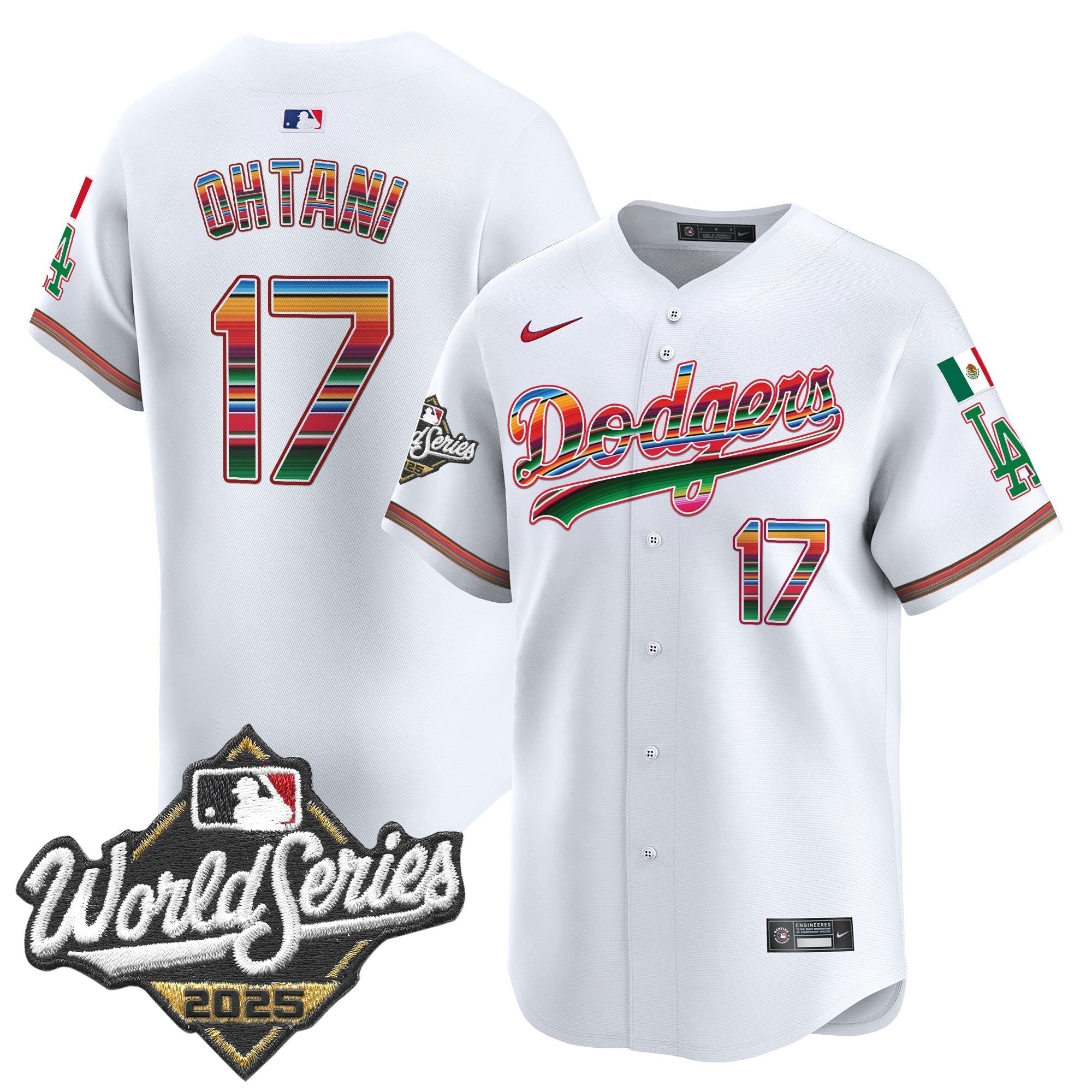 Dodgers Mexico 2025 World Series Vapor Premier Limited Jersey - Stitched