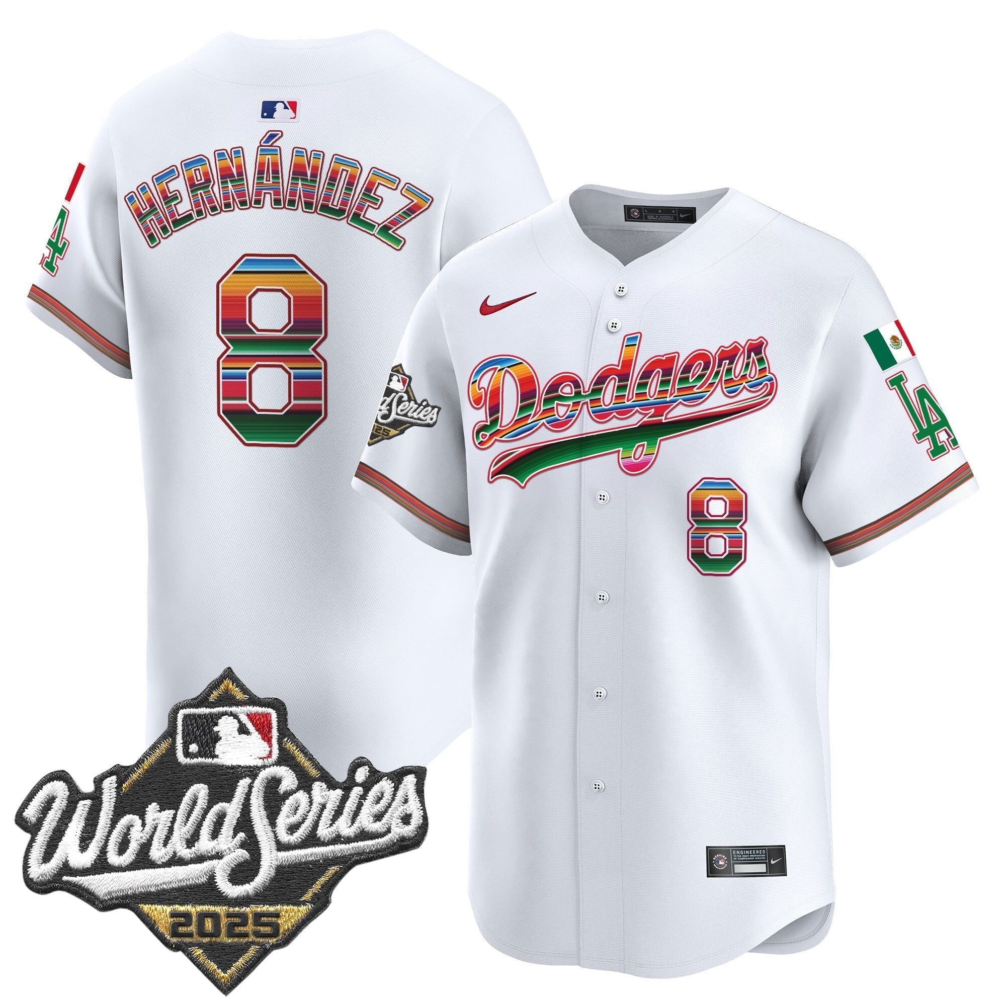 Dodgers Mexico 2025 World Series Vapor Premier Limited Jersey - Stitched