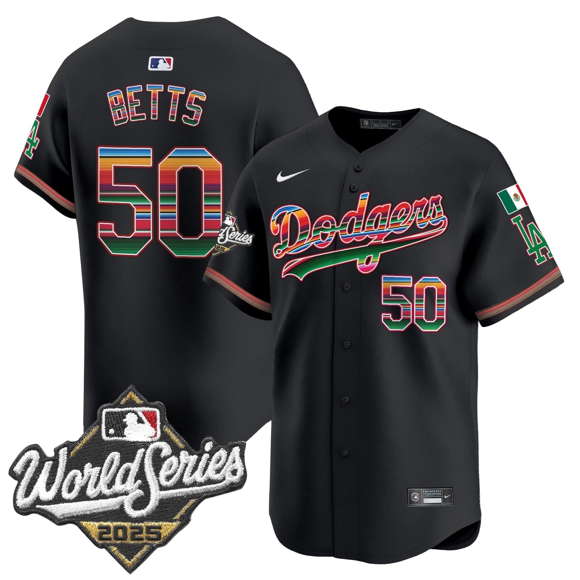 Dodgers Mexico 2025 World Series Vapor Premier Limited Jersey - Stitched