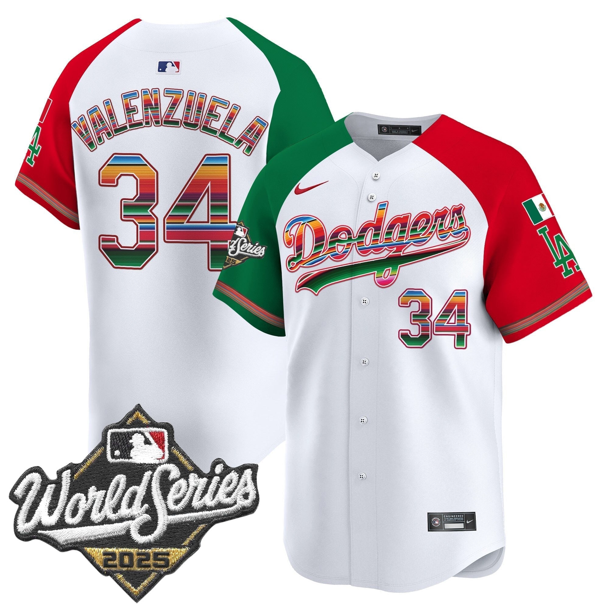 Dodgers Mexico 2025 World Series Vapor Premier Limited Jersey - Stitched