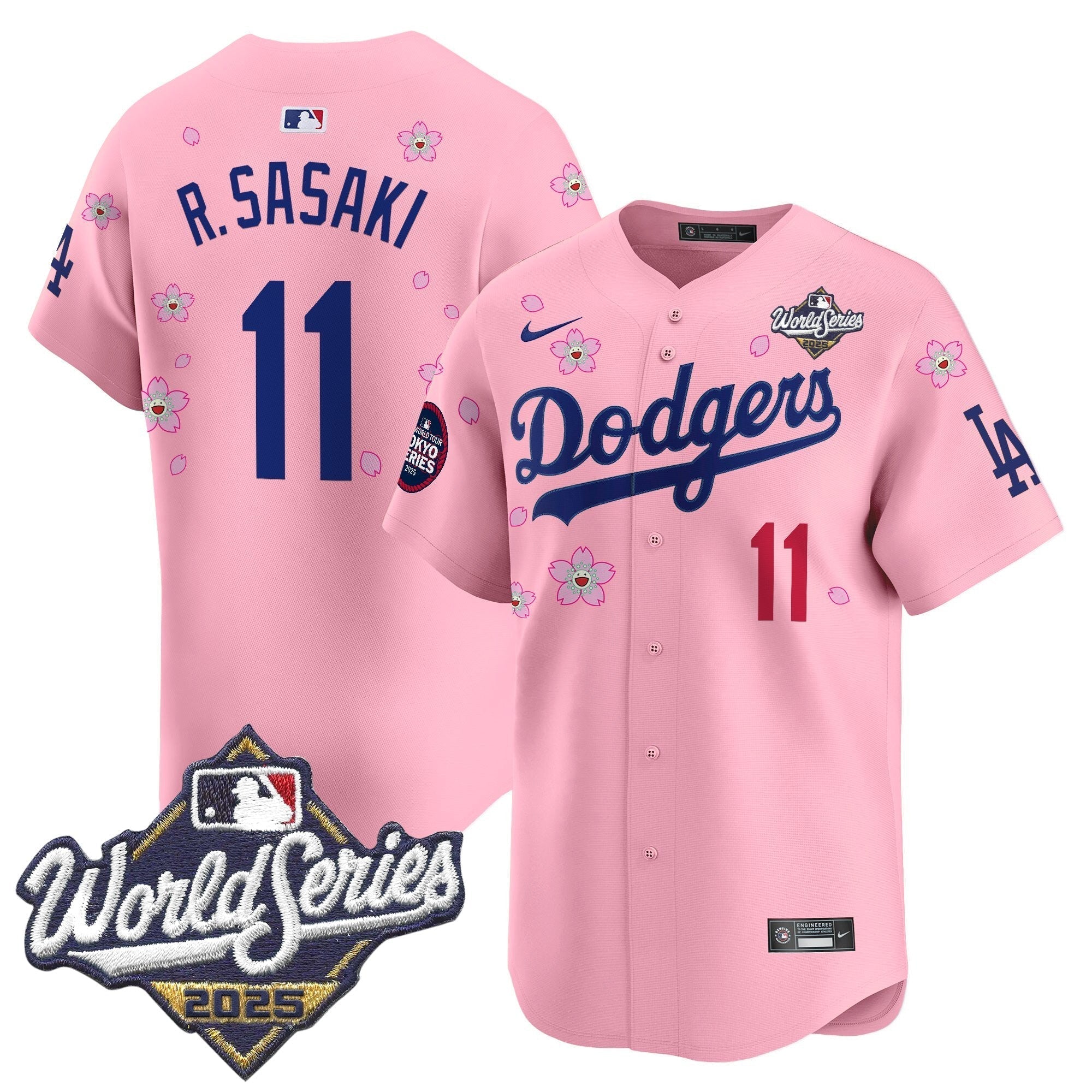 LAD 2025 World Series x Tokyo Series Vapor Premier Limited Jersey V2 - Stitched