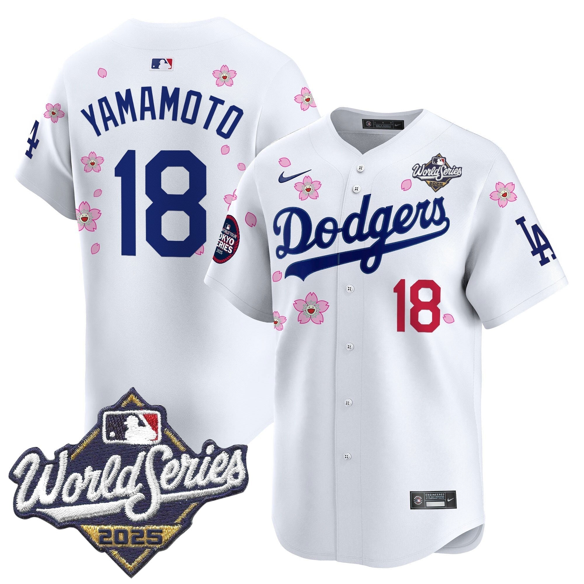LAD 2025 World Series x Tokyo Series Vapor Premier Limited Jersey V2 - Stitched
