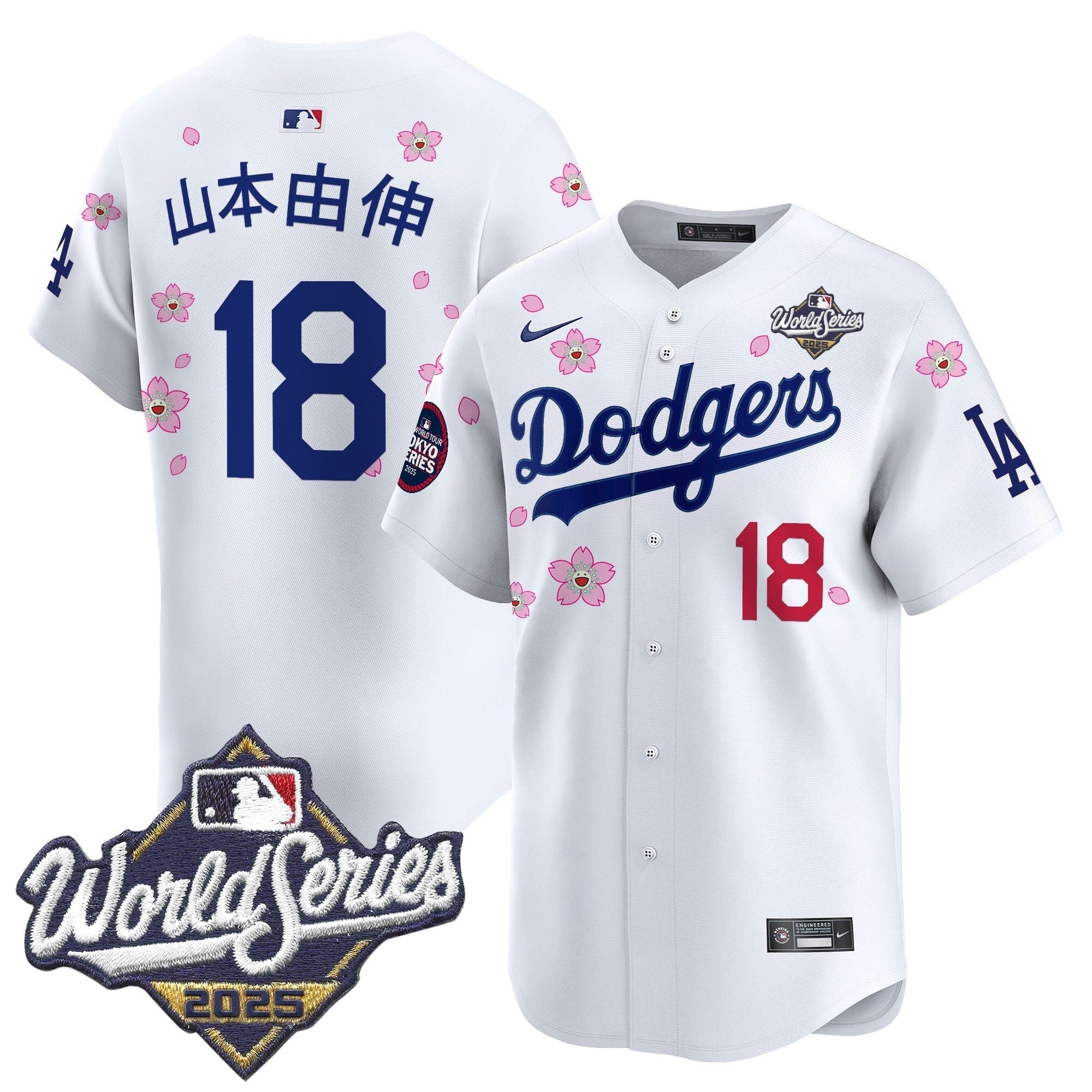 LAD 2025 World Series x Tokyo Series Vapor Premier Limited Jersey V2 - Stitched