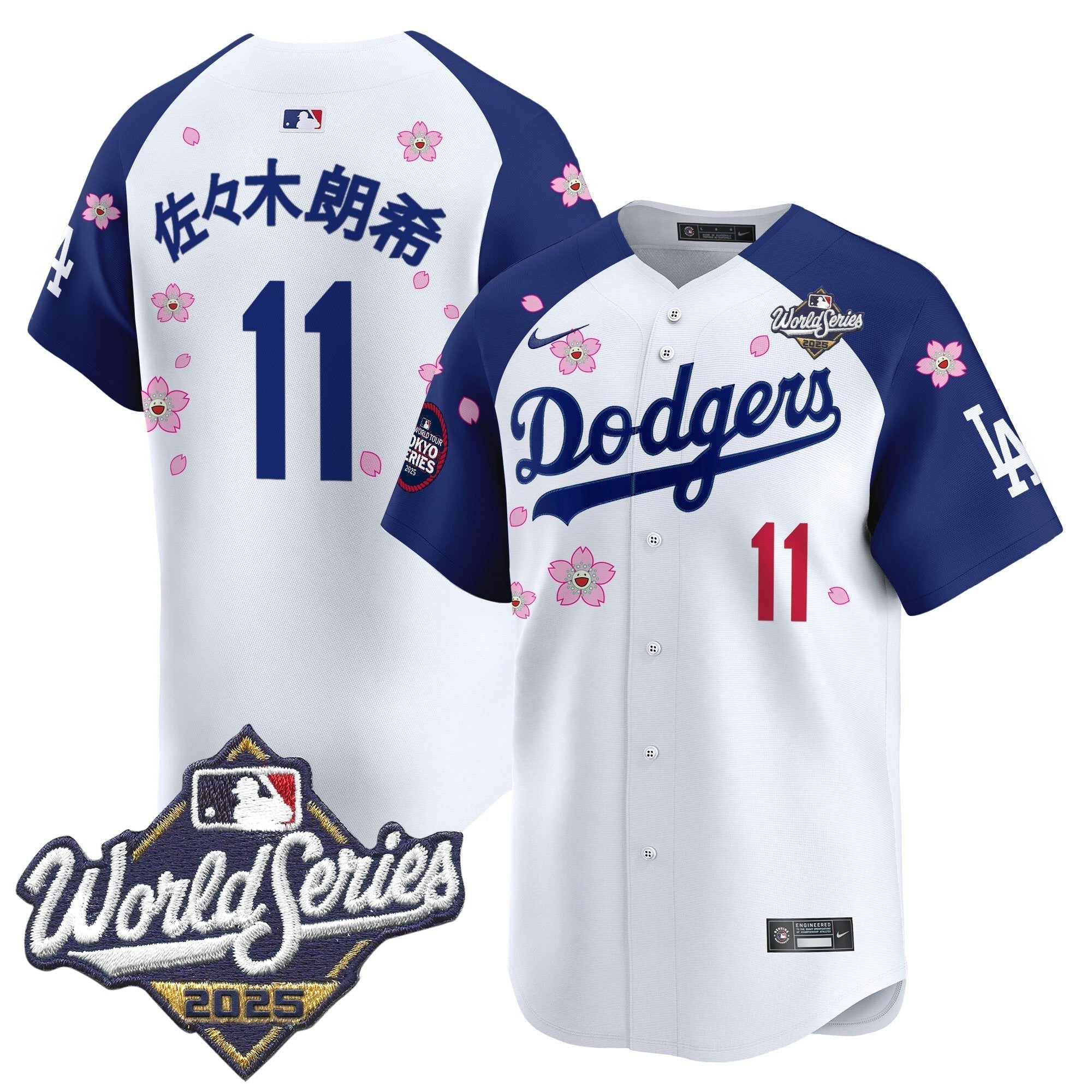 LAD 2025 World Series x Tokyo Series Vapor Premier Limited Jersey V2 - Stitched