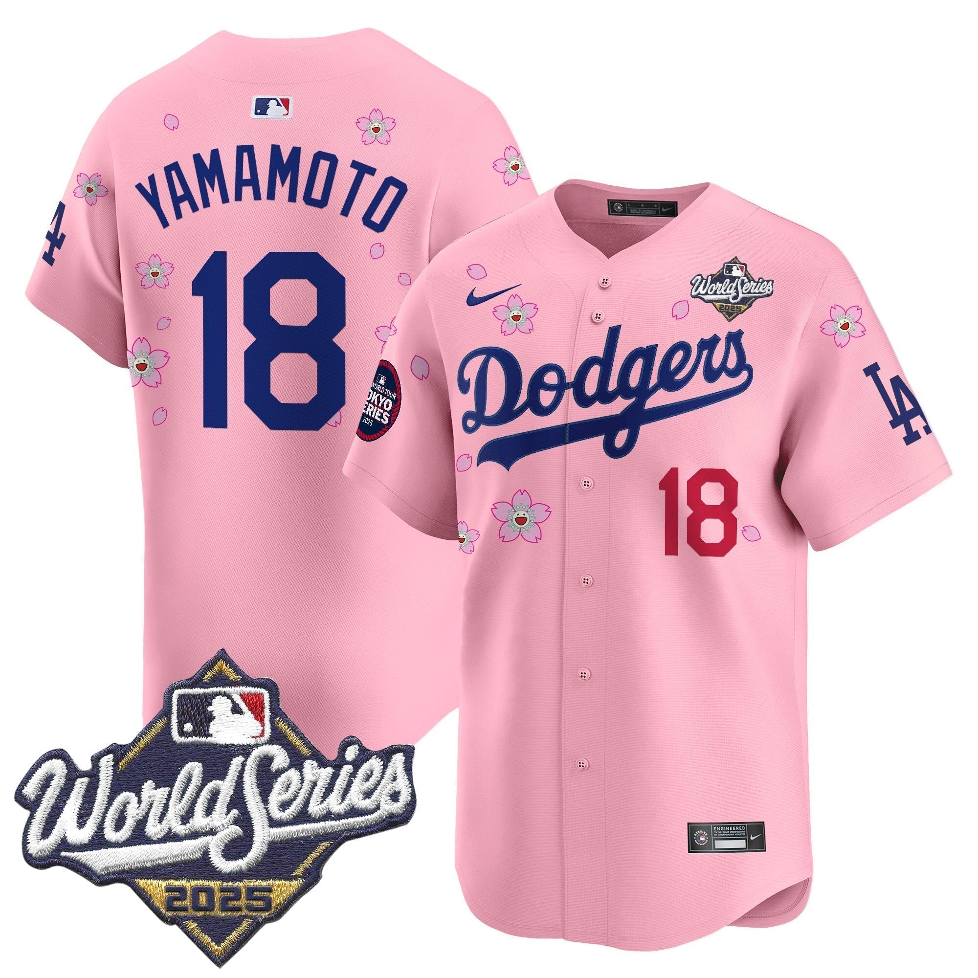 LAD 2025 World Series x Tokyo Series Vapor Premier Limited Jersey V2 - Stitched