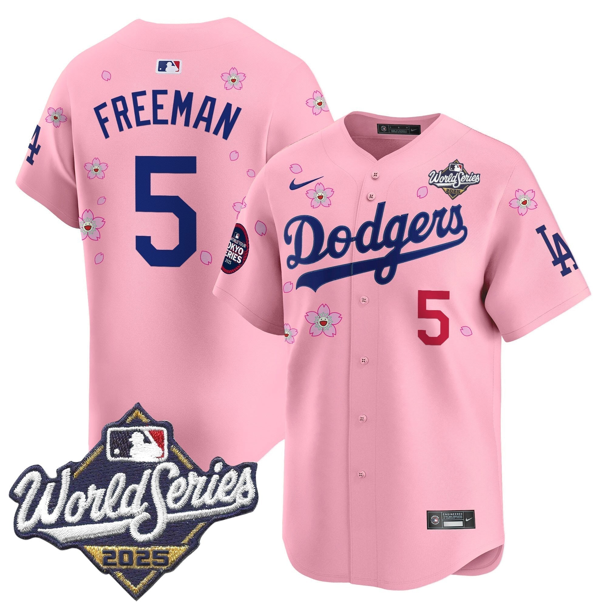 LAD 2025 World Series x Tokyo Series Vapor Premier Limited Jersey V2 - Stitched