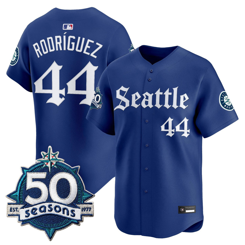 SEA 50 Seasons Patch Vapor Premier Limited Jersey - Gothic Edition - Stitched