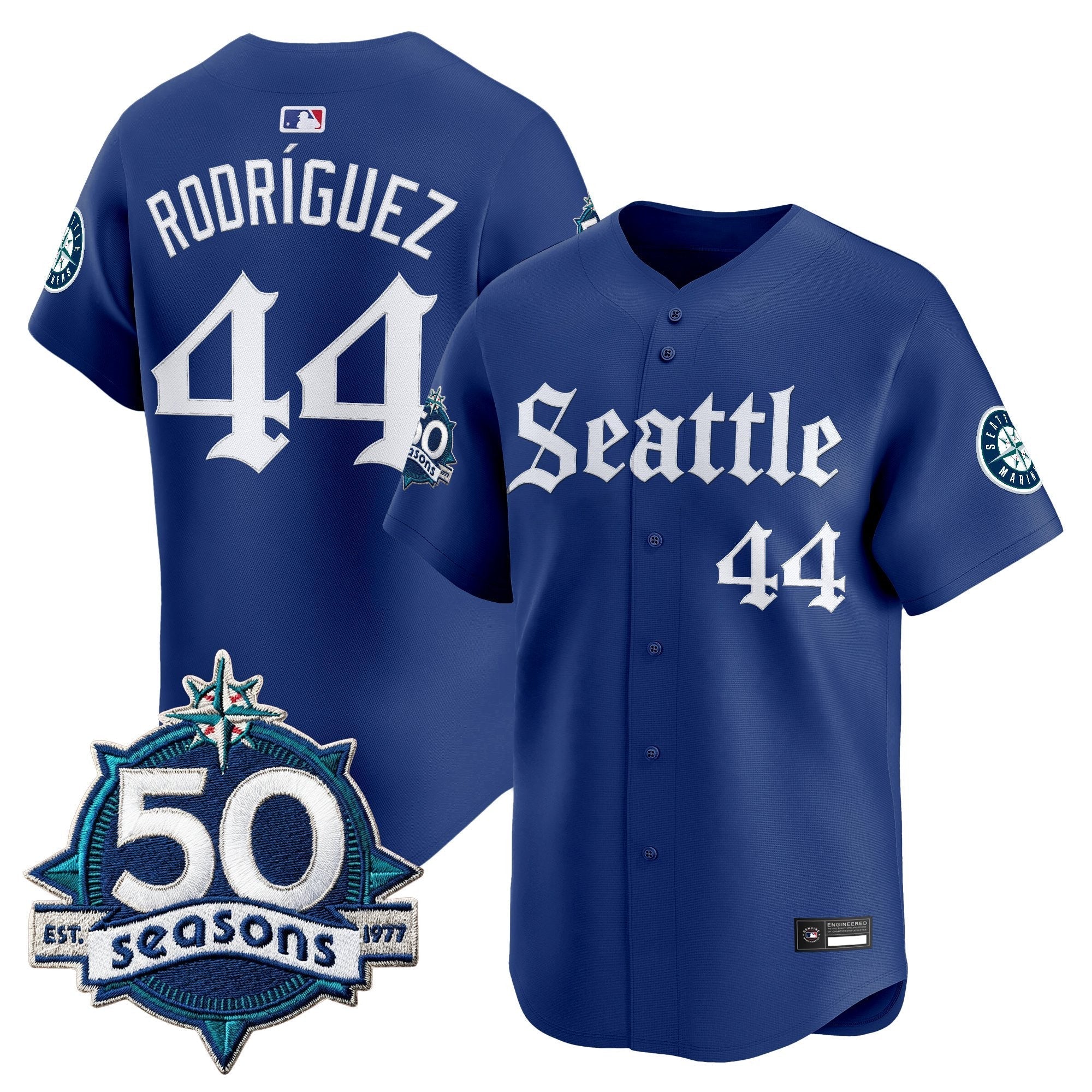 SEA 50 Seasons Patch Vapor Premier Limited Jersey - Gothic Edition - Stitched