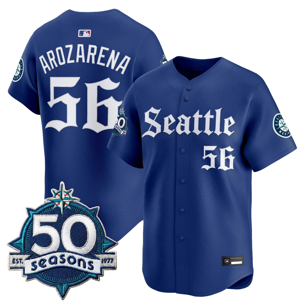 SEA 50 Seasons Patch Vapor Premier Limited Jersey - Gothic Edition - Stitched