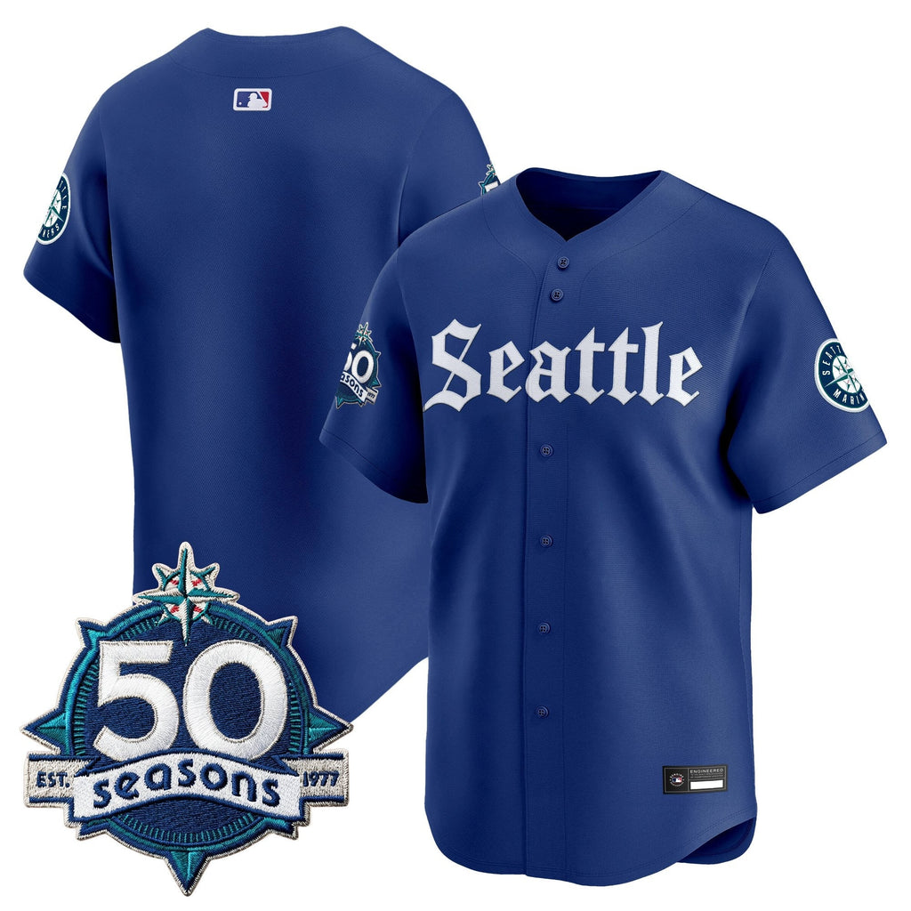 SEA 50 Seasons Patch Vapor Premier Limited Jersey - Gothic Edition - Stitched