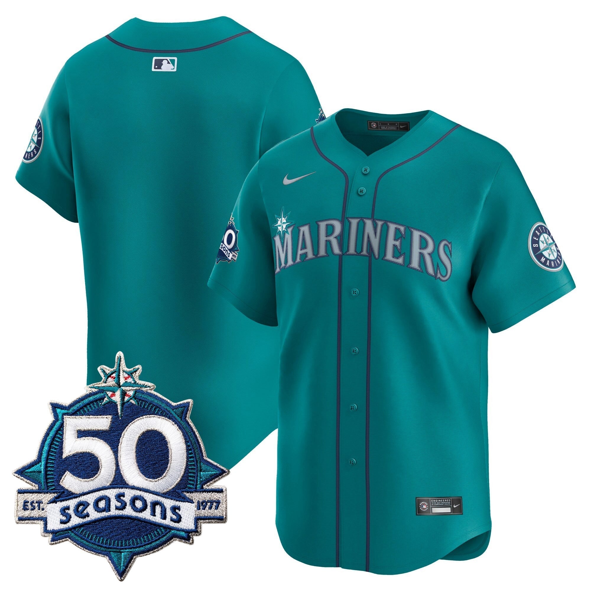 SEA 50 Seasons Patch Vapor Premier Limited Jersey - Stitched