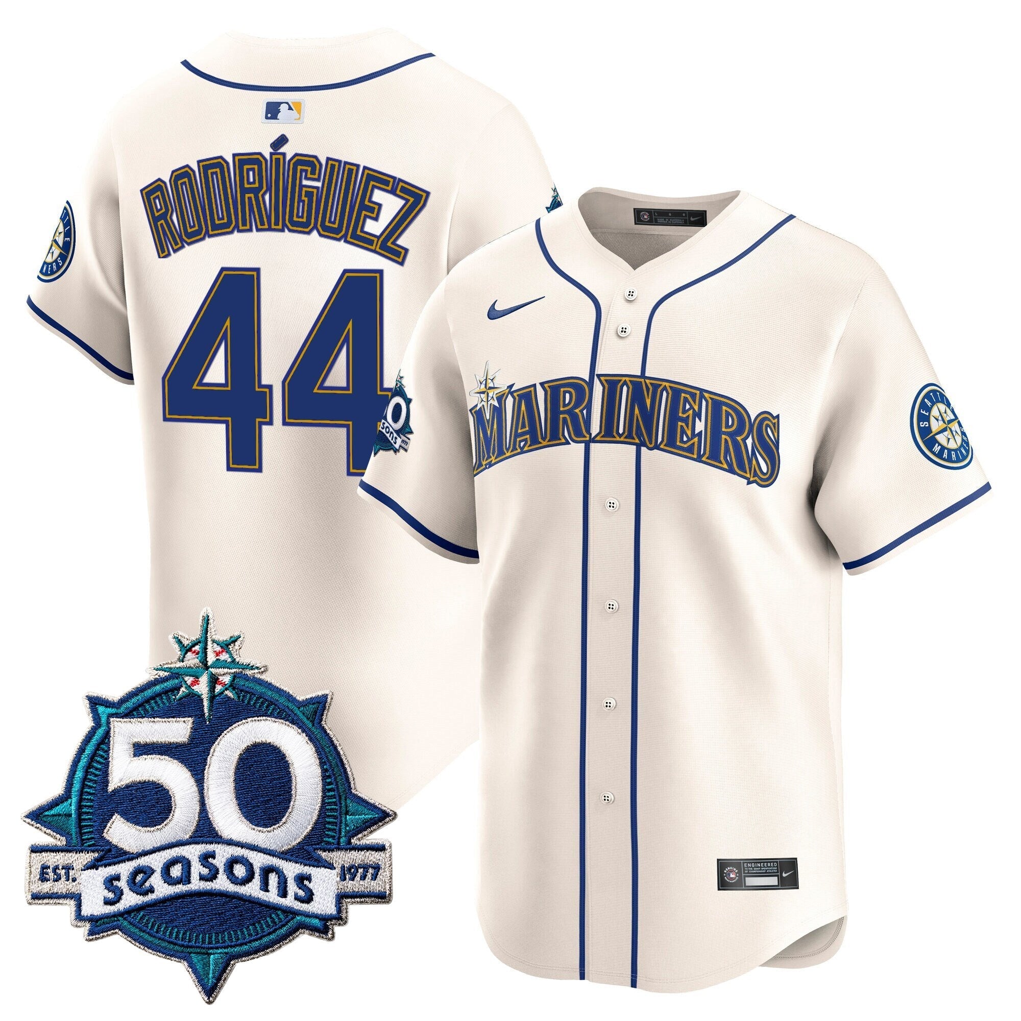 SEA 50 Seasons Patch Vapor Premier Limited Jersey - Stitched