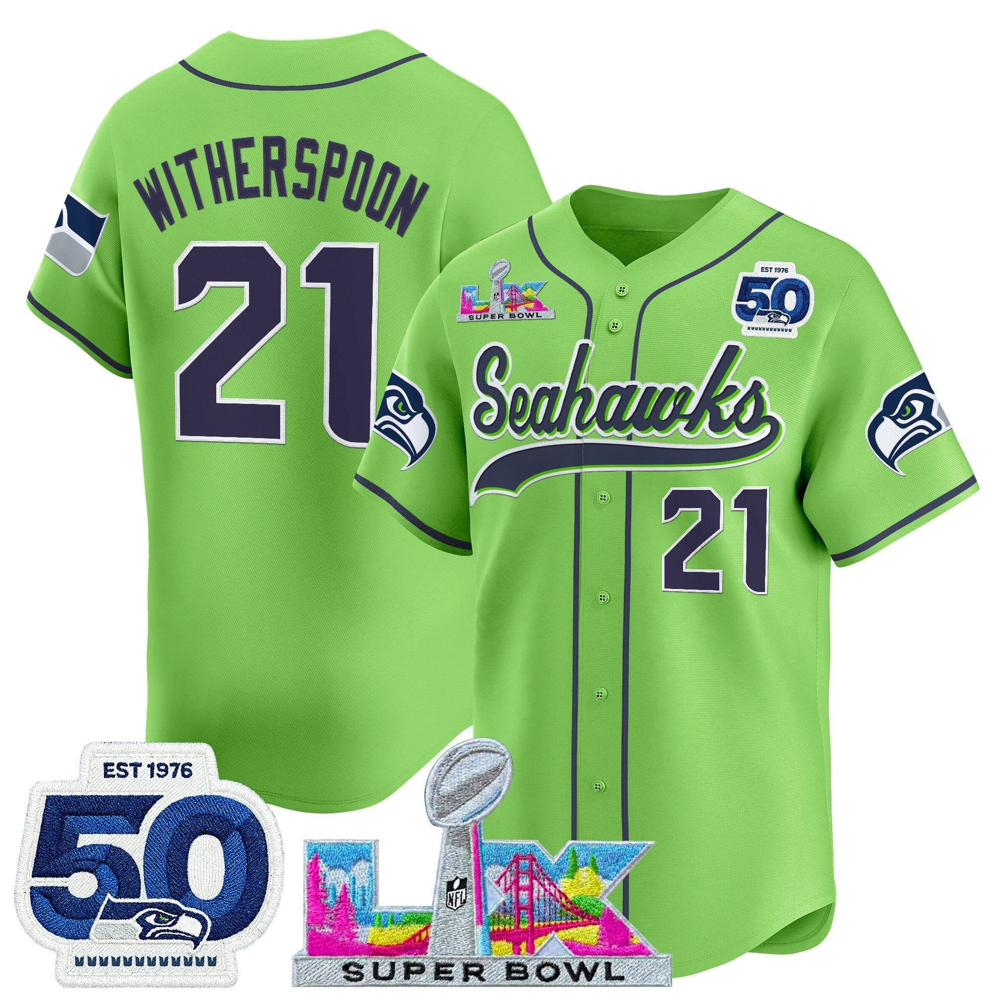 SEA Super Bowl LX Vapor Baseball Jersey - Stitched