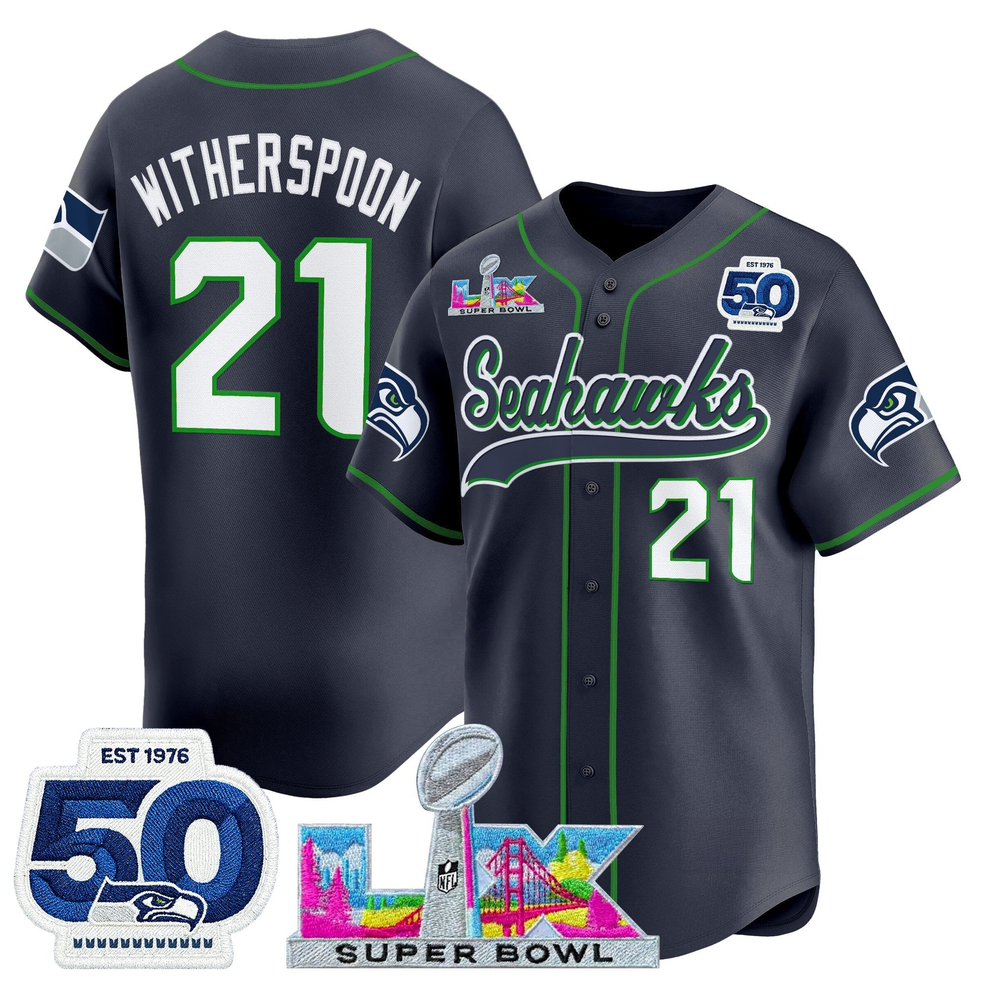 SEA Super Bowl LX Vapor Baseball Jersey - Stitched