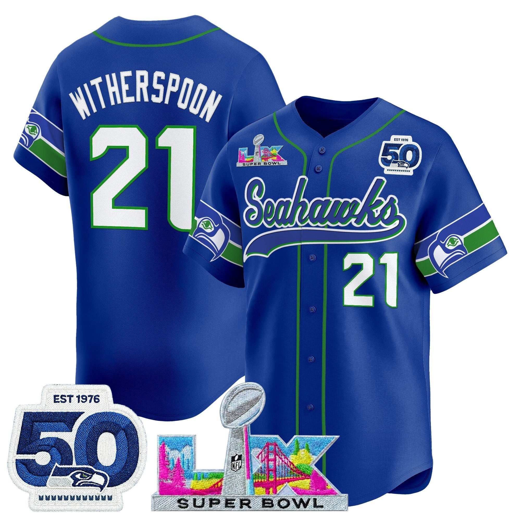 SEA Super Bowl LX Vapor Baseball Jersey - Stitched