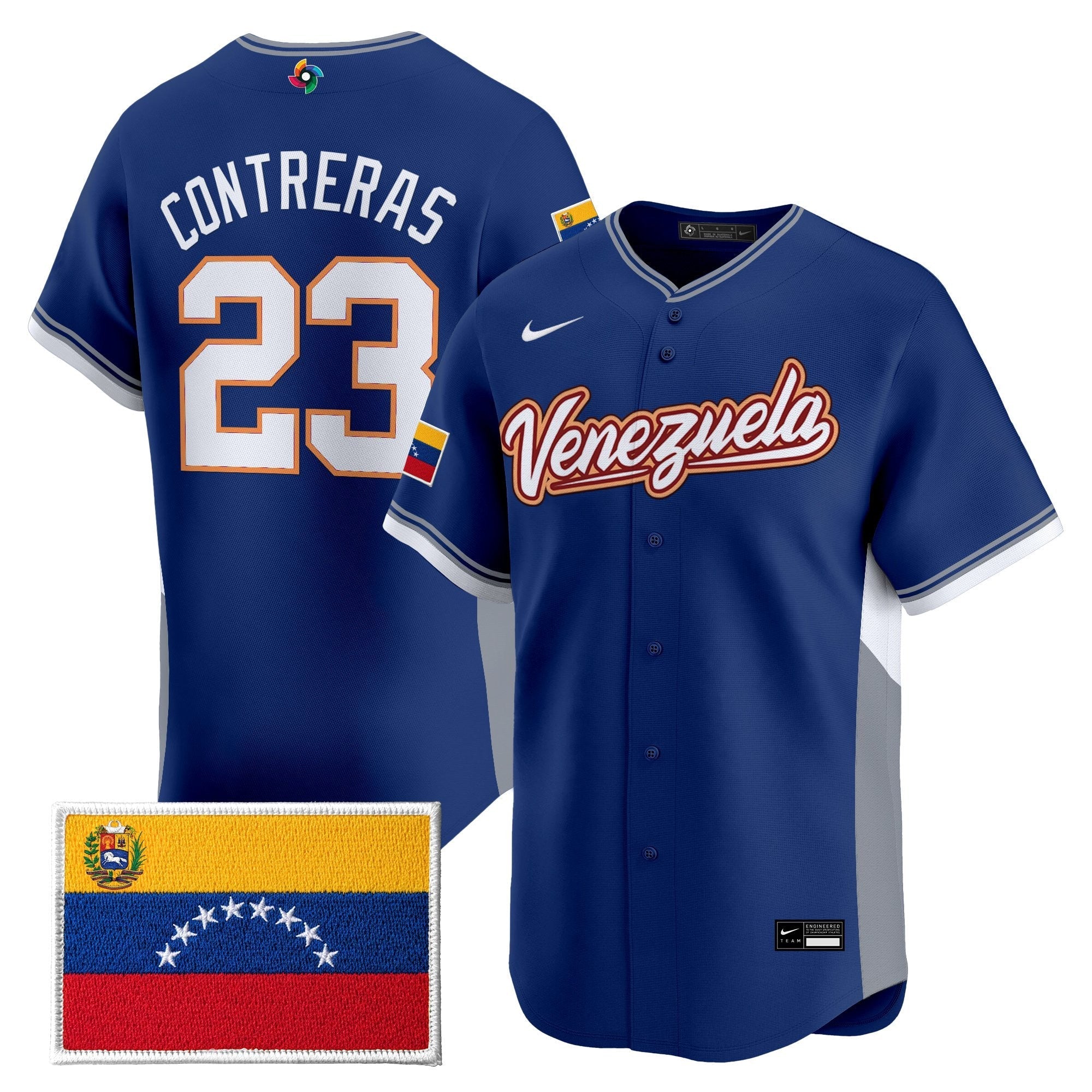 Team Venezuela World Baseball Classic Vapor Premier Jersey - 2026 Roster - Stitched