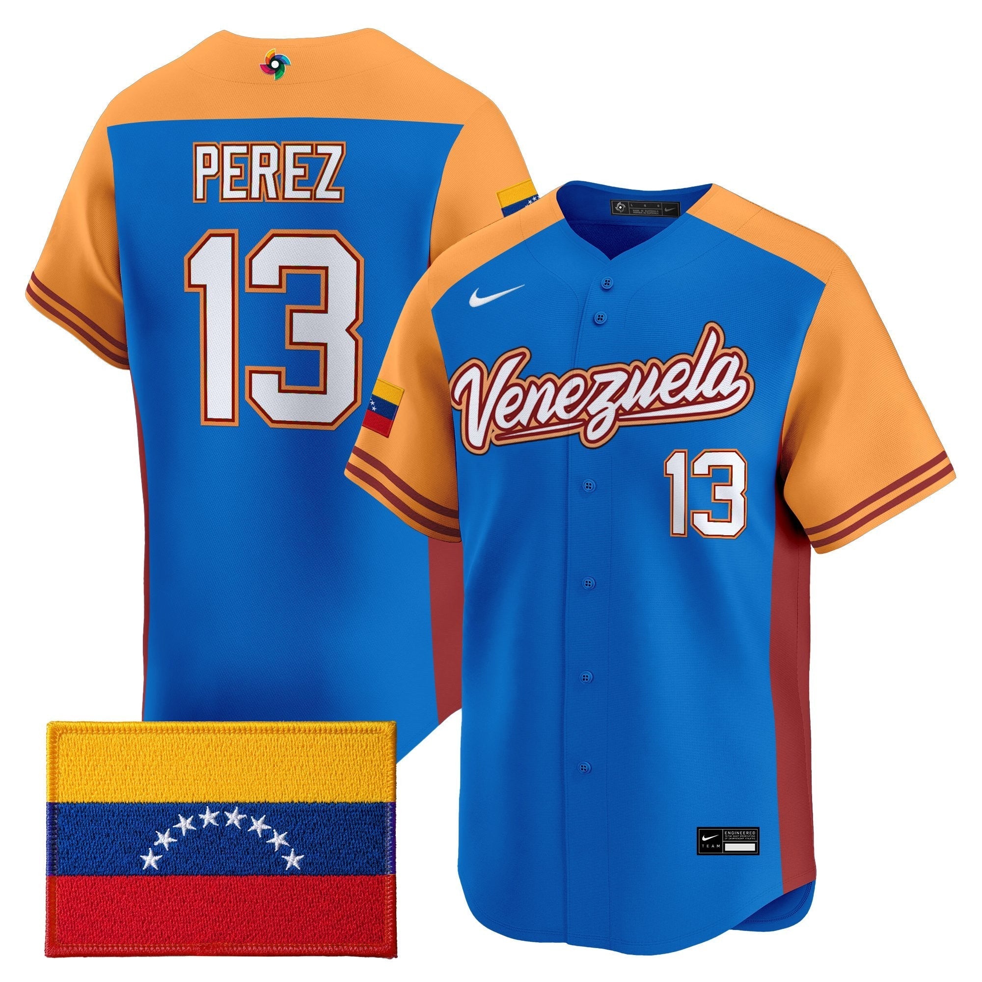 Team Venezuela World Baseball Classic Vapor Premier Jersey - 2026 Roster - Stitched