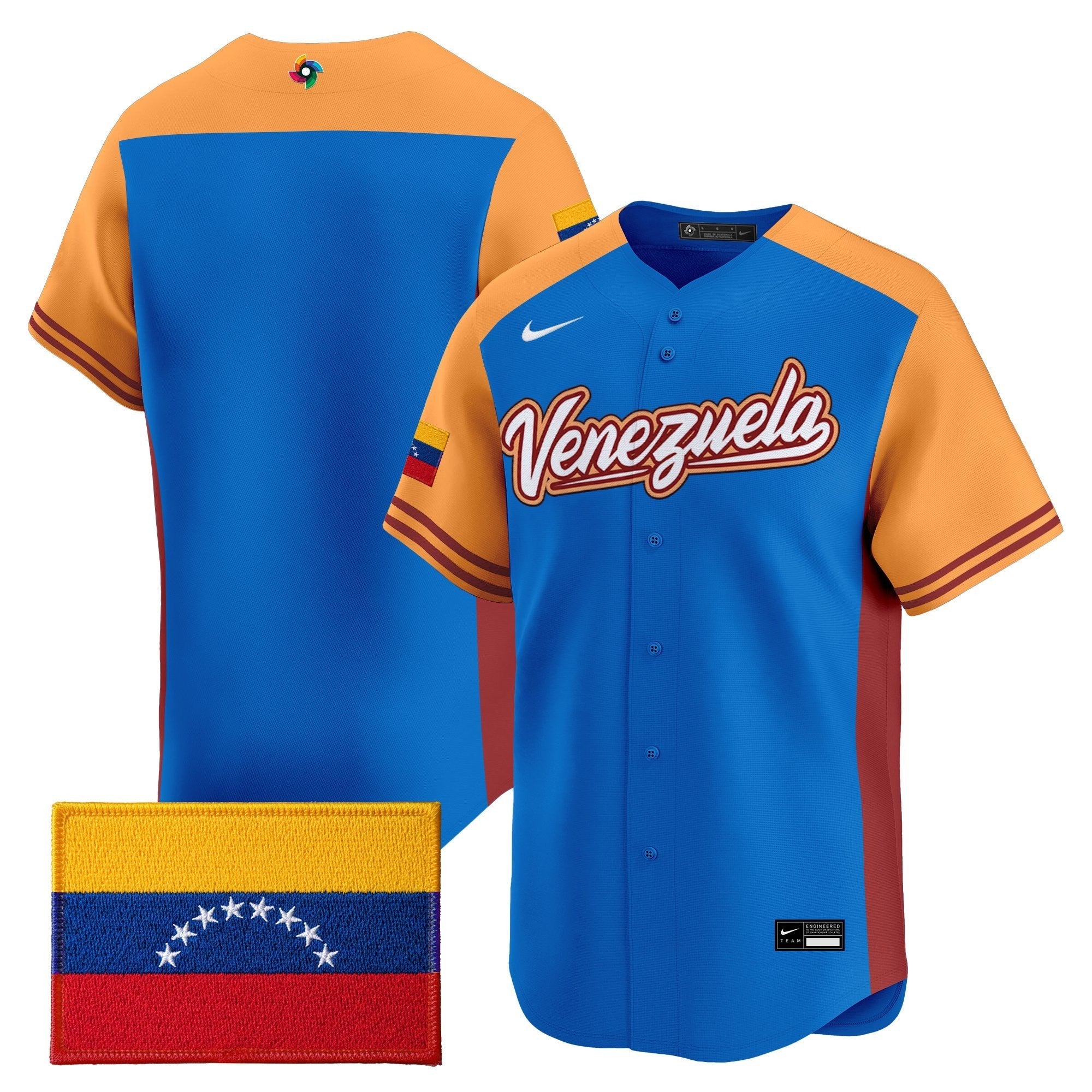 Team Venezuela World Baseball Classic Vapor Premier Jersey - 2026 Roster - Stitched