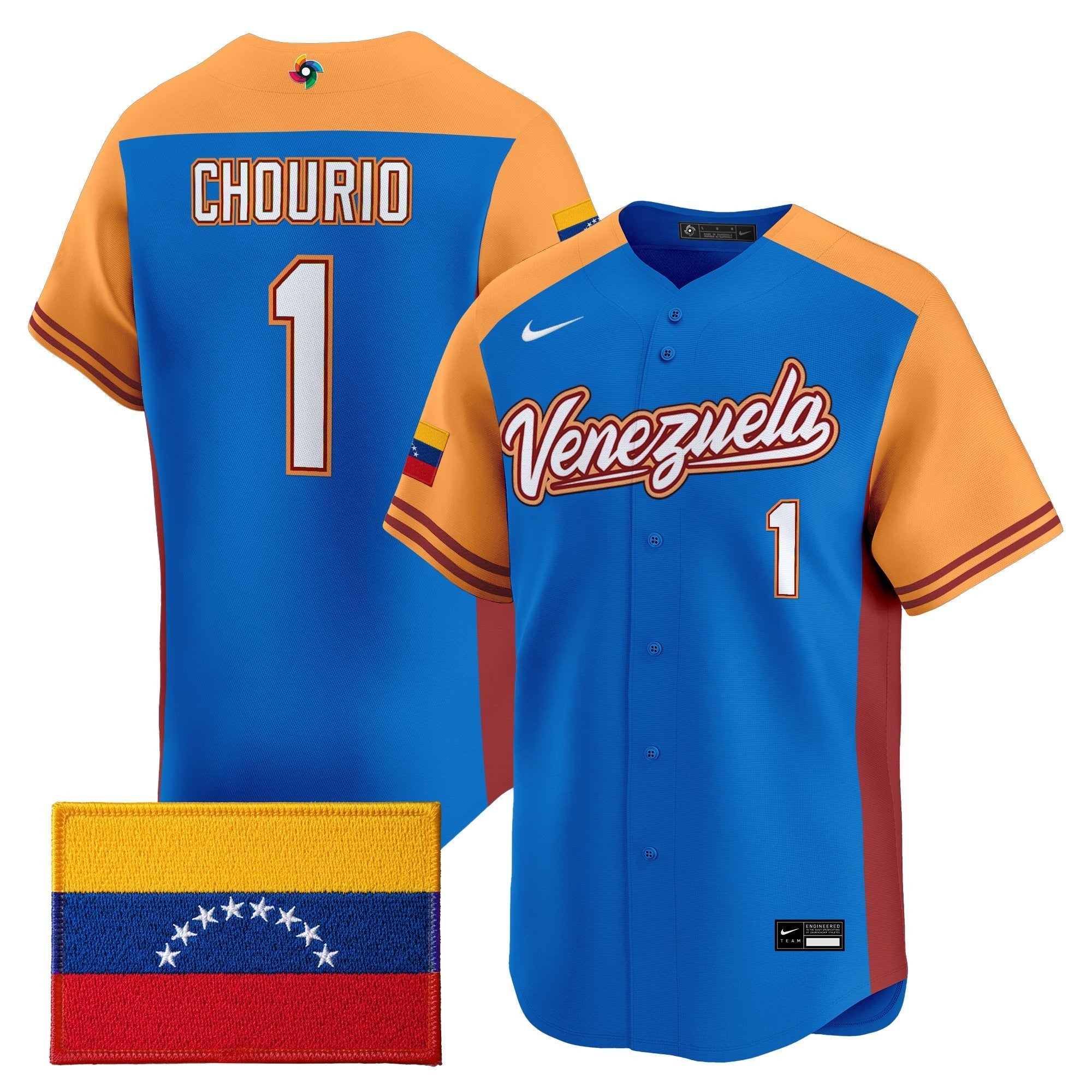 Team Venezuela World Baseball Classic Vapor Premier Jersey - 2026 Roster - Stitched