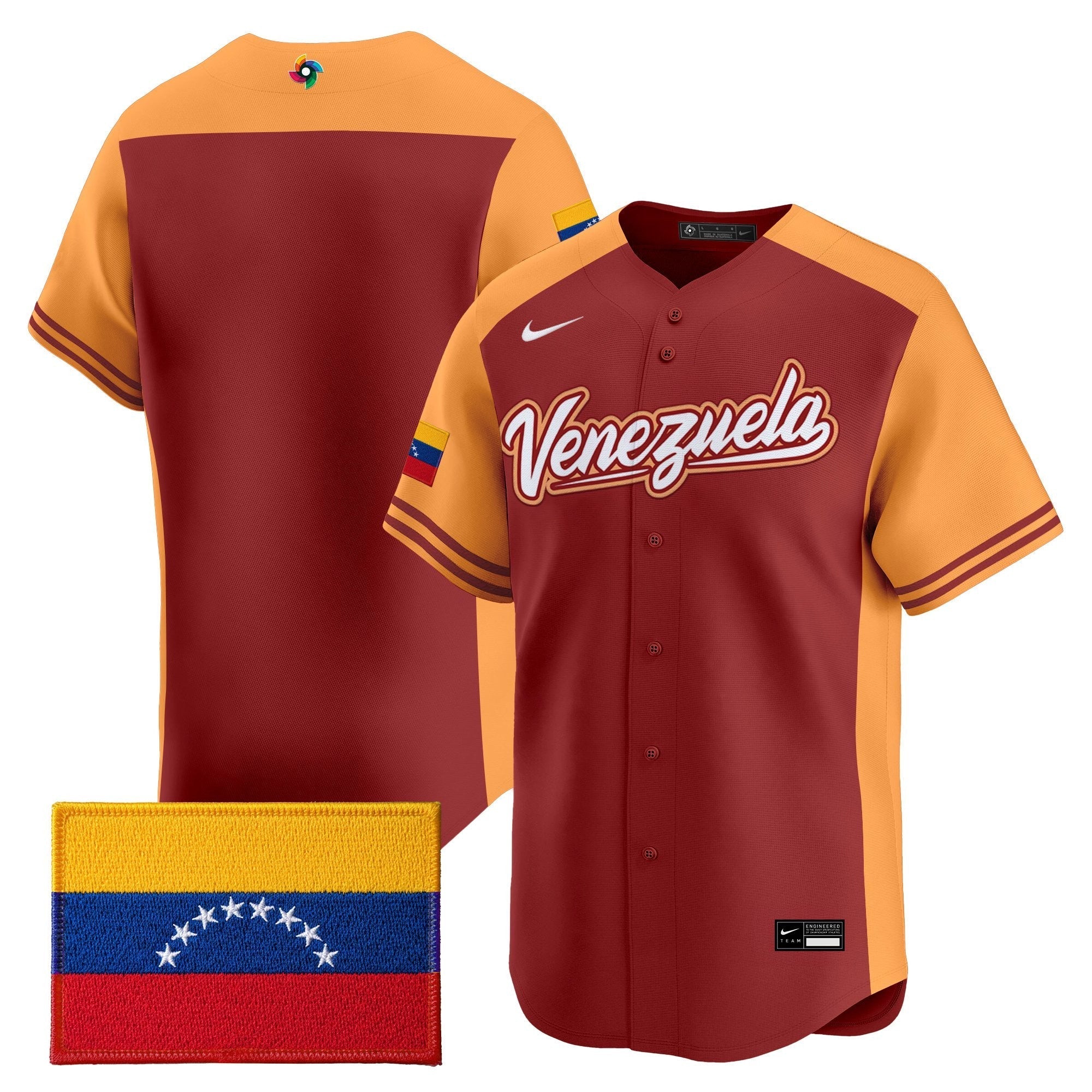Team Venezuela World Baseball Classic Vapor Premier Jersey - 2026 Roster - Stitched