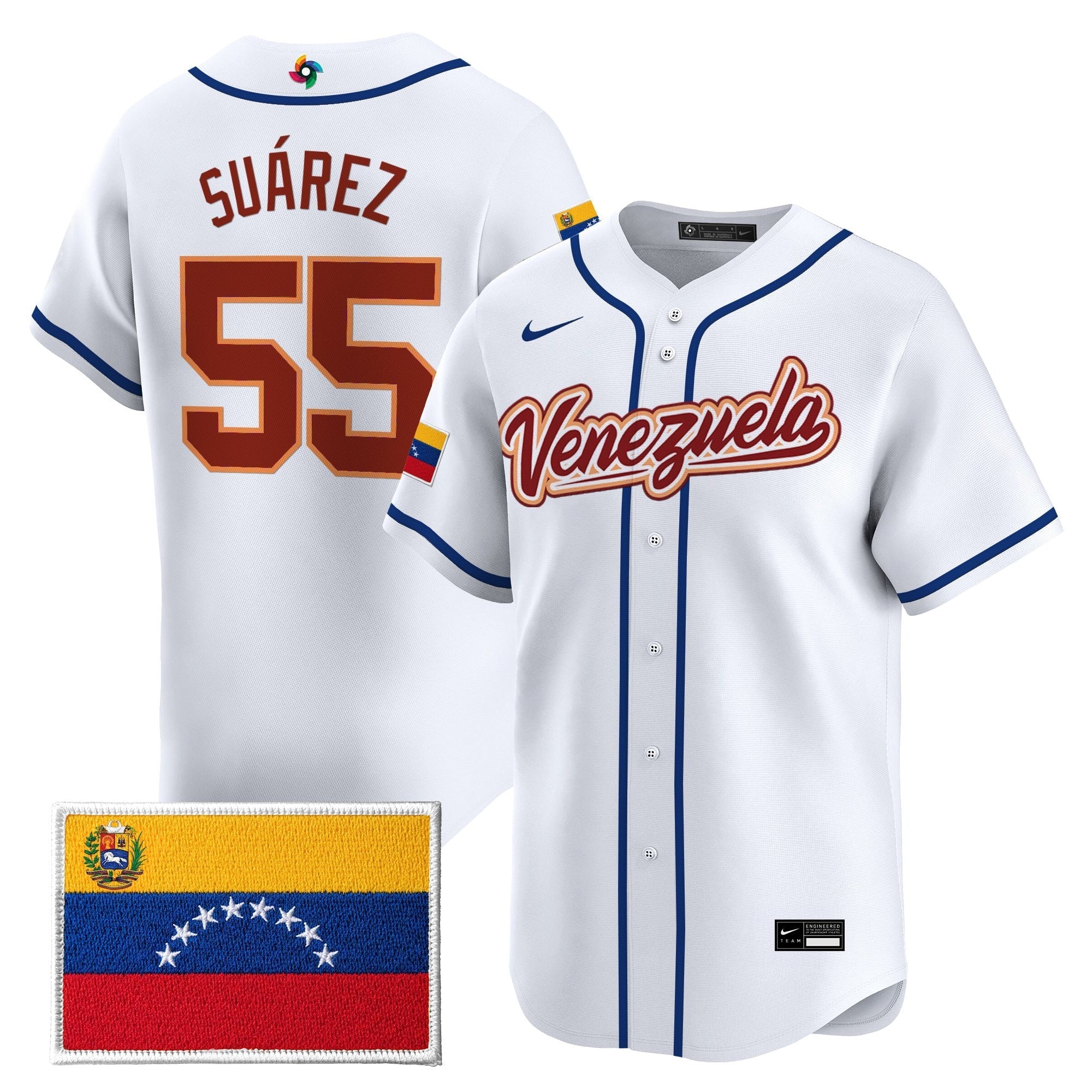Team Venezuela World Baseball Classic Vapor Premier Jersey - 2026 Roster - Stitched