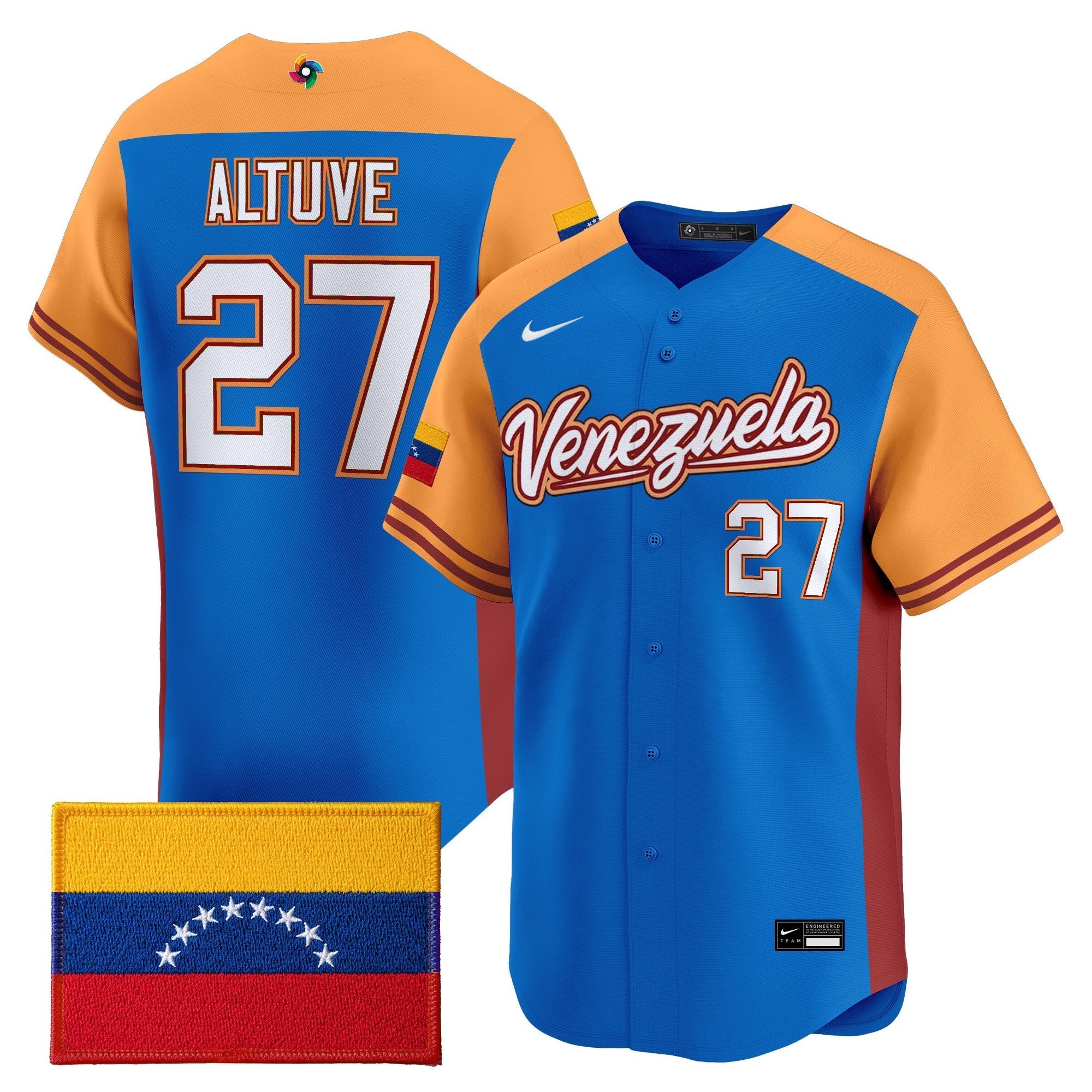 Team Venezuela World Baseball Classic Vapor Premier Jersey - 2026 Roster - Stitched