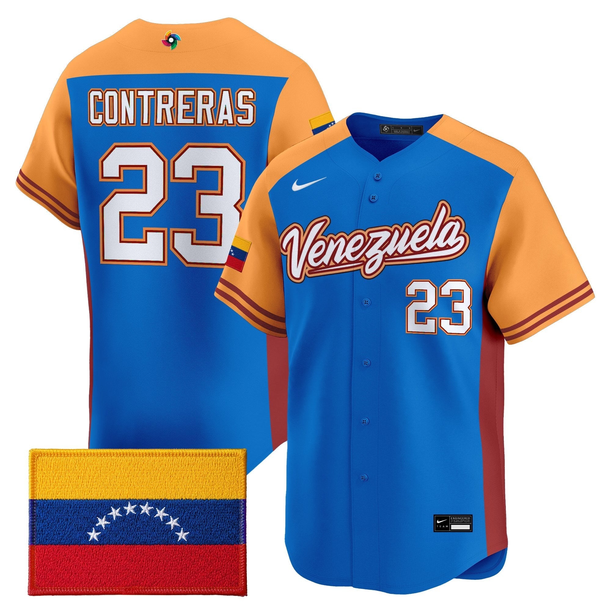 Team Venezuela World Baseball Classic Vapor Premier Jersey - 2026 Roster - Stitched