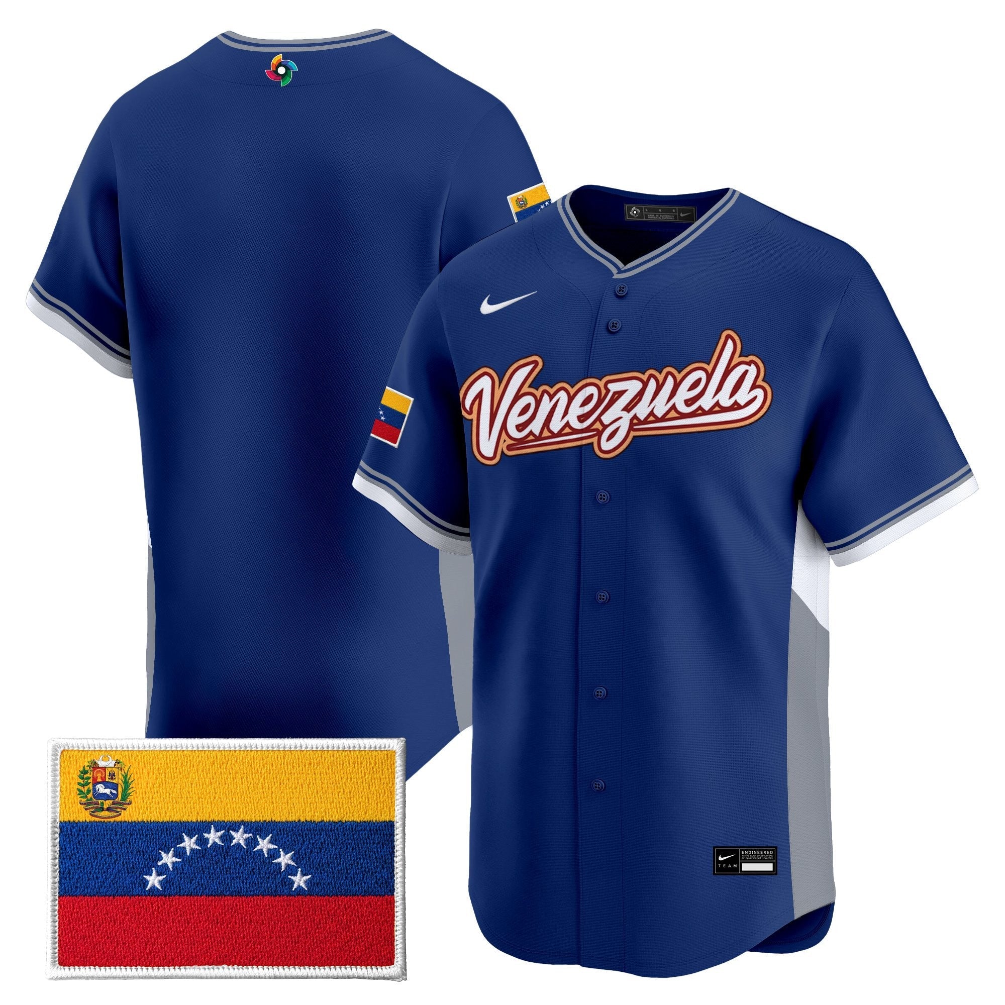 Team Venezuela World Baseball Classic Vapor Premier Jersey - 2026 Roster - Stitched