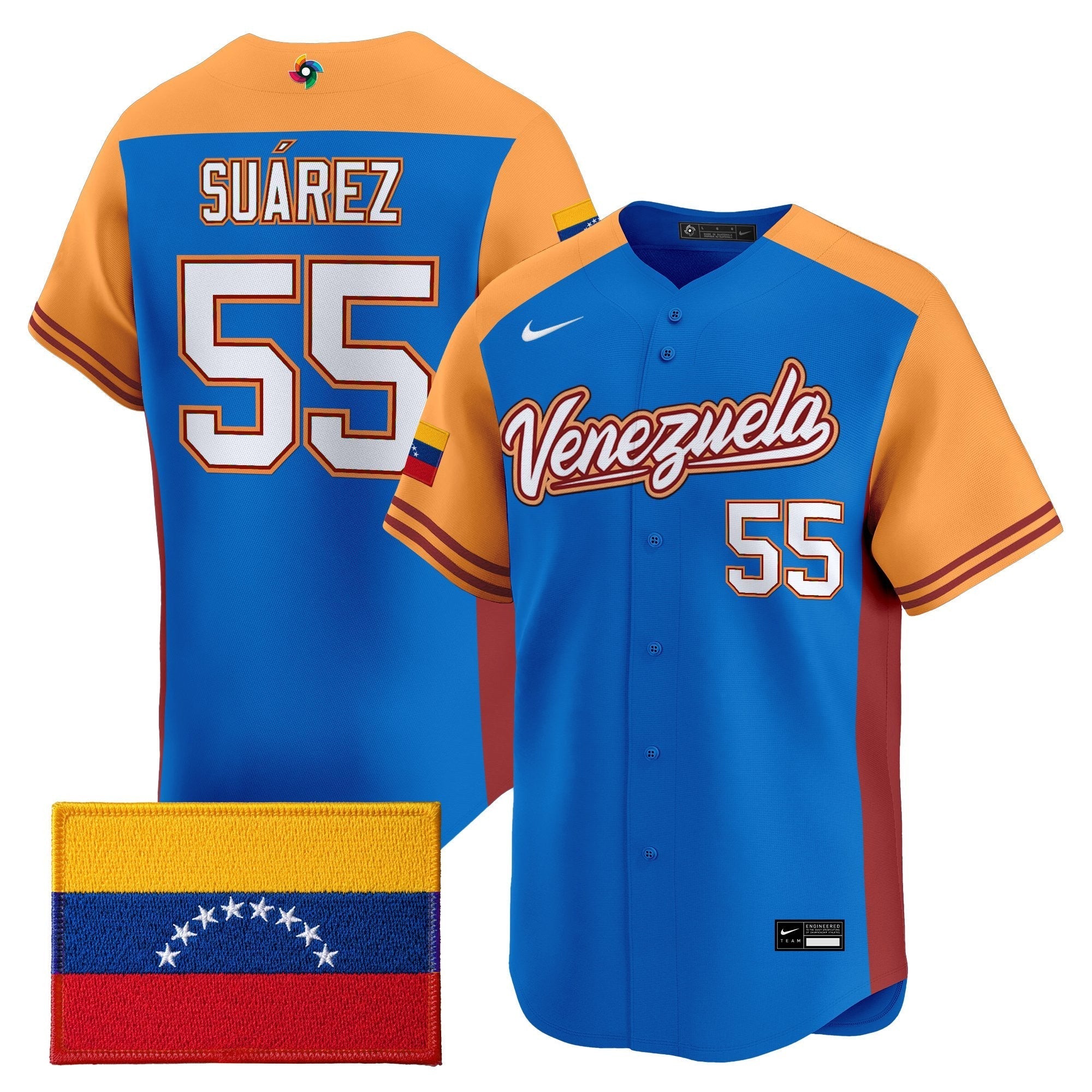 Team Venezuela World Baseball Classic Vapor Premier Jersey - 2026 Roster - Stitched