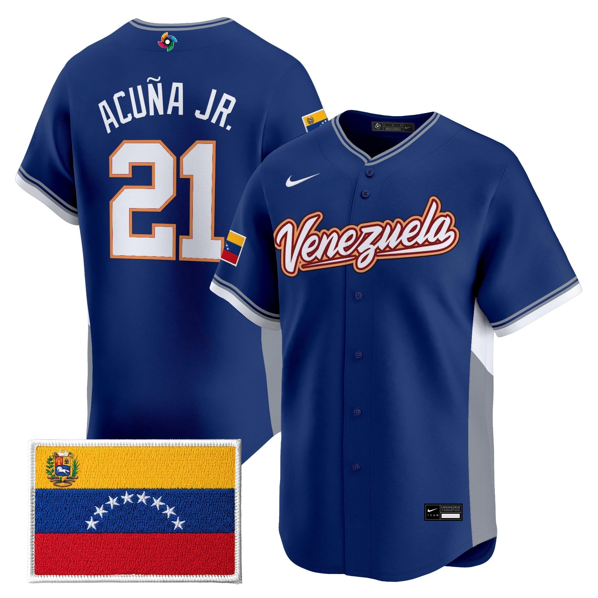 Team Venezuela World Baseball Classic Vapor Premier Jersey - 2026 Roster - Stitched