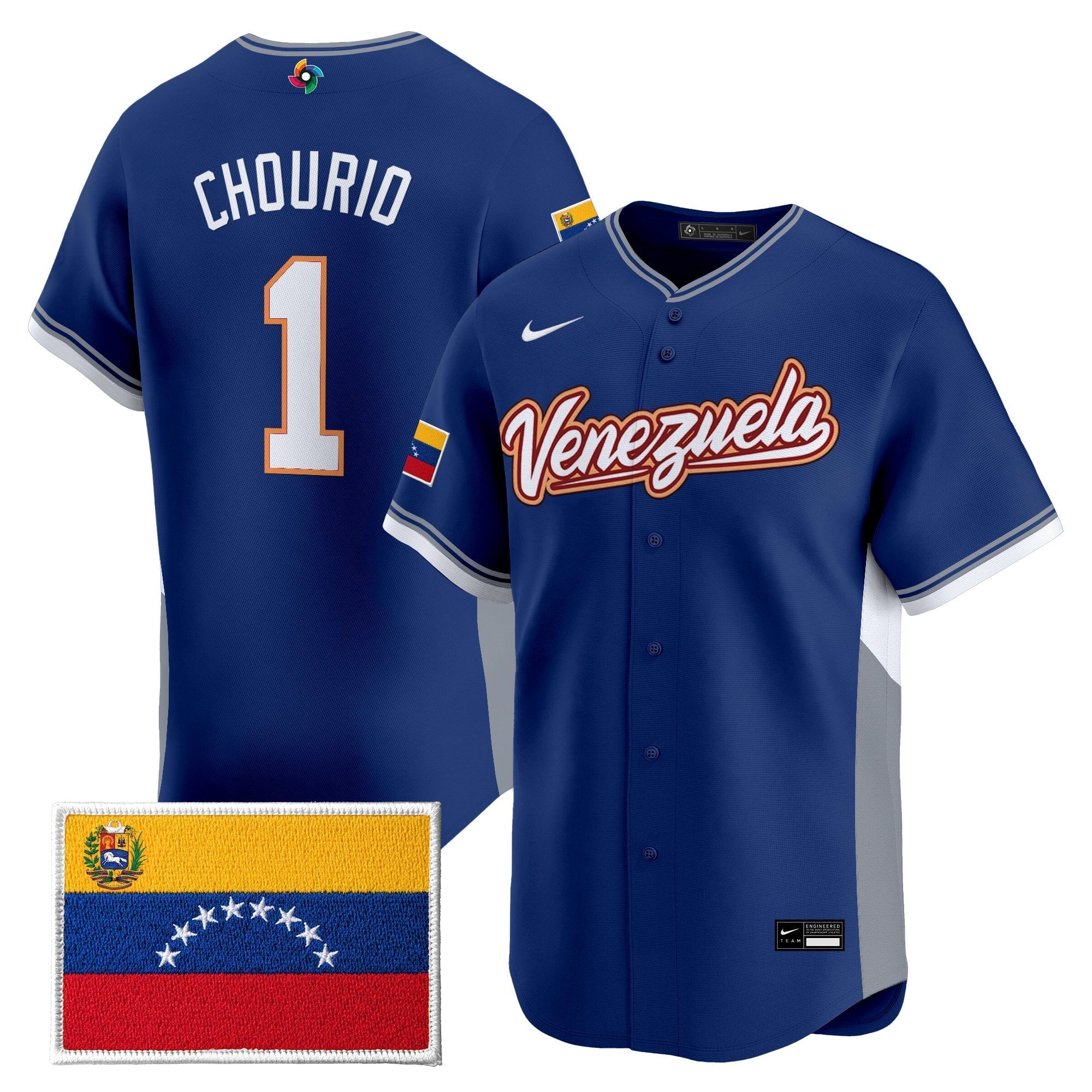 Team Venezuela World Baseball Classic Vapor Premier Jersey - 2026 Roster - Stitched