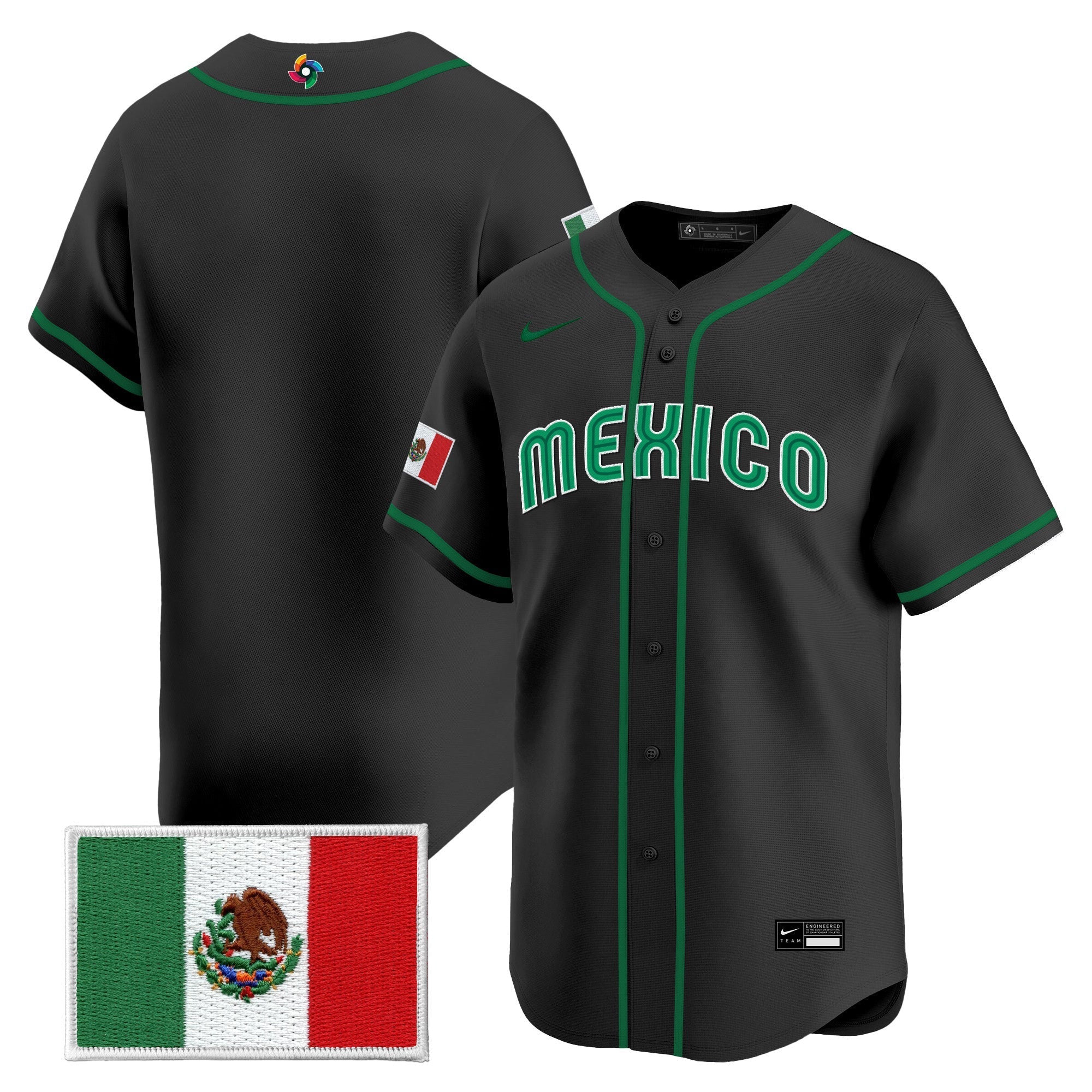 Team Mexico World Baseball Classic Vapor Premier Jersey - 2026 Roster - Stitched