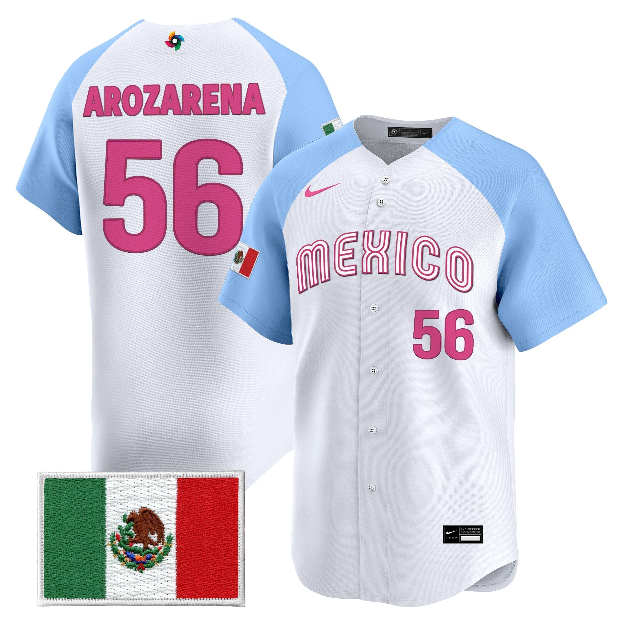 Team Mexico World Baseball Classic Vapor Premier Jersey - 2026 Roster - Stitched