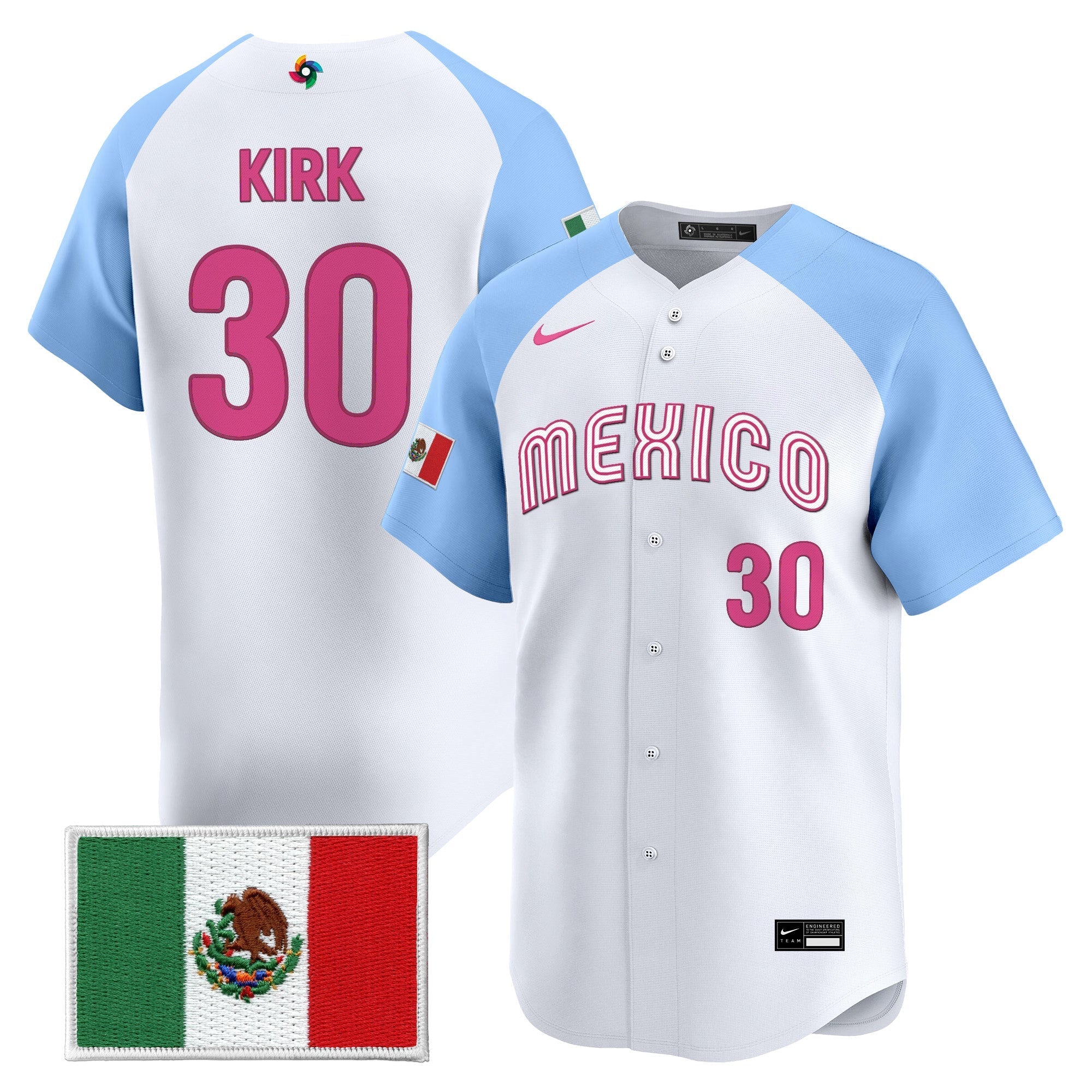 Team Mexico World Baseball Classic Vapor Premier Jersey - 2026 Roster - Stitched