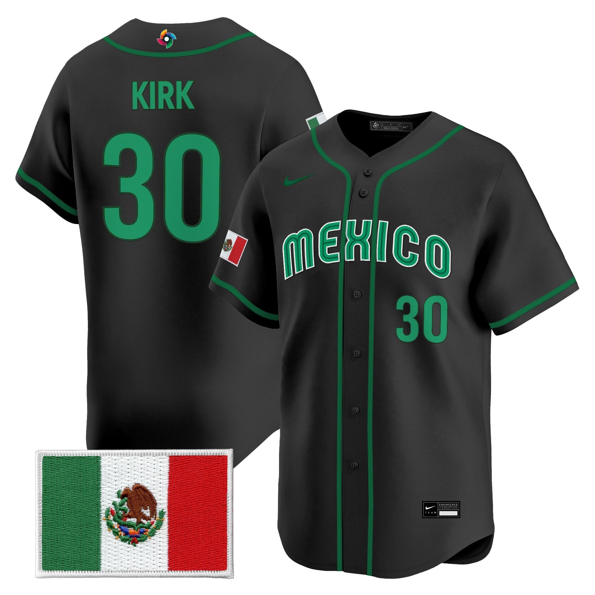 Team Mexico World Baseball Classic Vapor Premier Jersey - 2026 Roster - Stitched