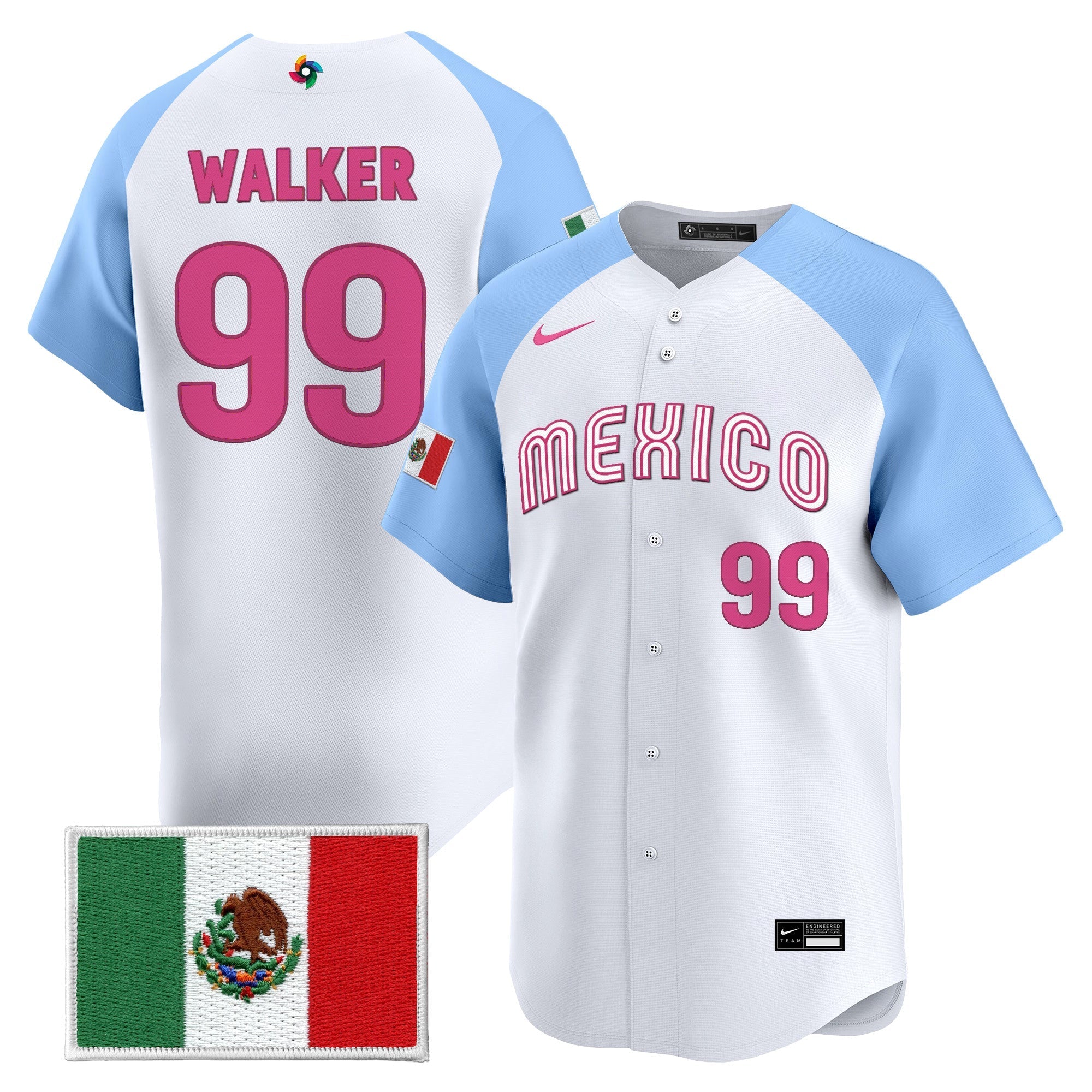 Team Mexico World Baseball Classic Vapor Premier Jersey - 2026 Roster - Stitched