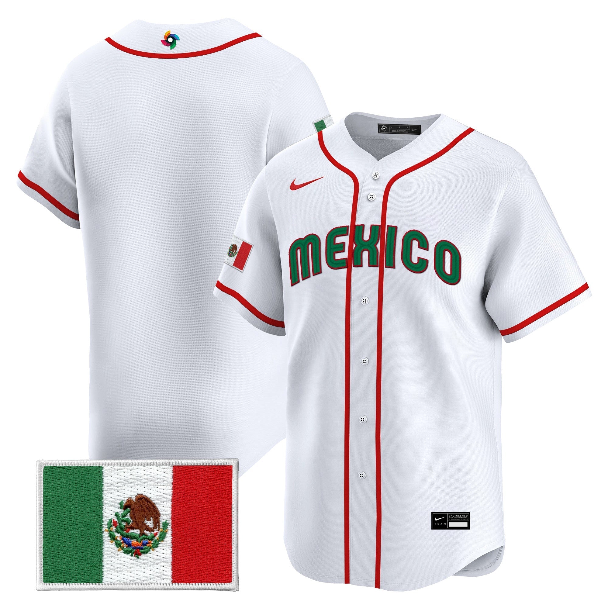 Team Mexico World Baseball Classic Vapor Premier Jersey - 2026 Roster - Stitched