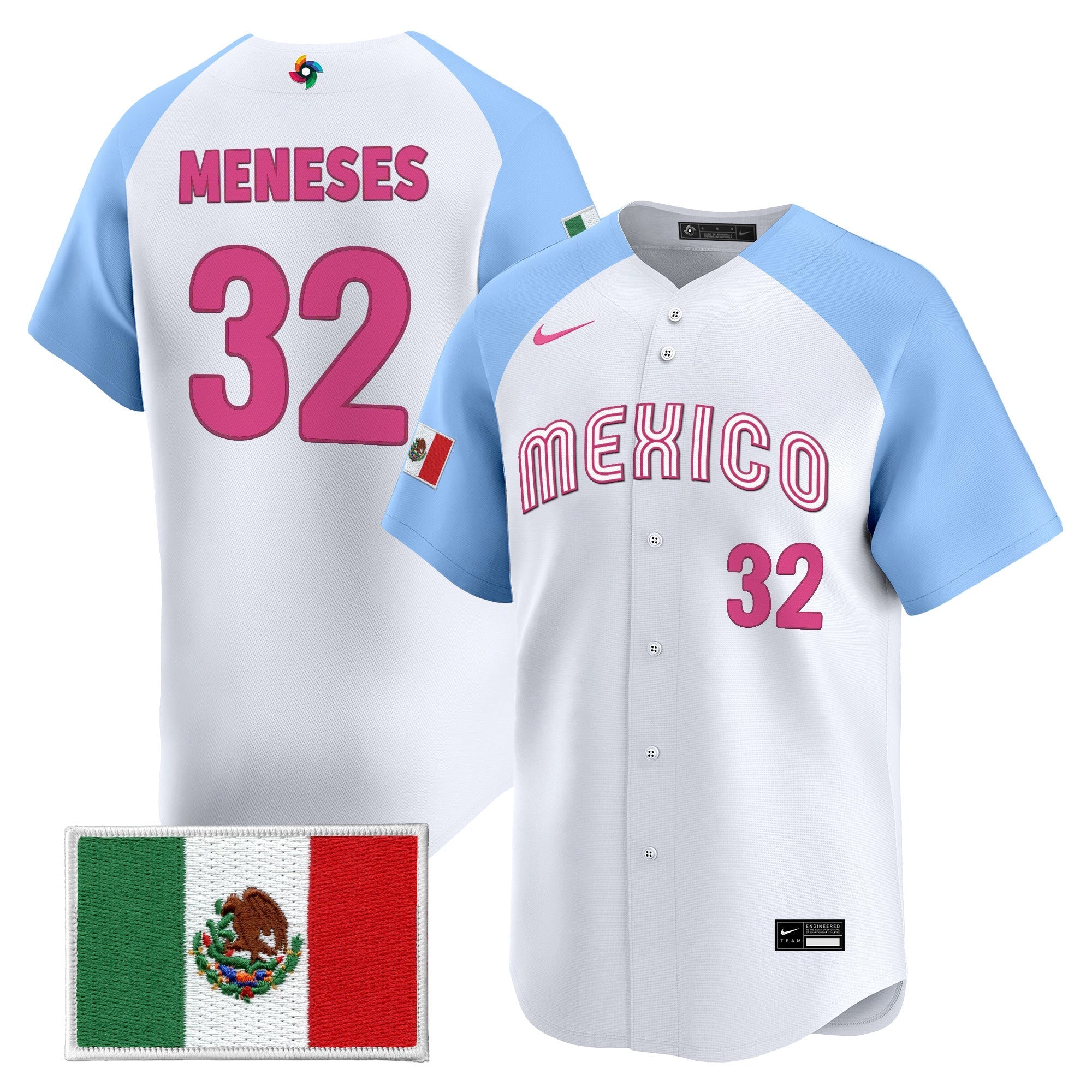Team Mexico World Baseball Classic Vapor Premier Jersey - 2026 Roster - Stitched