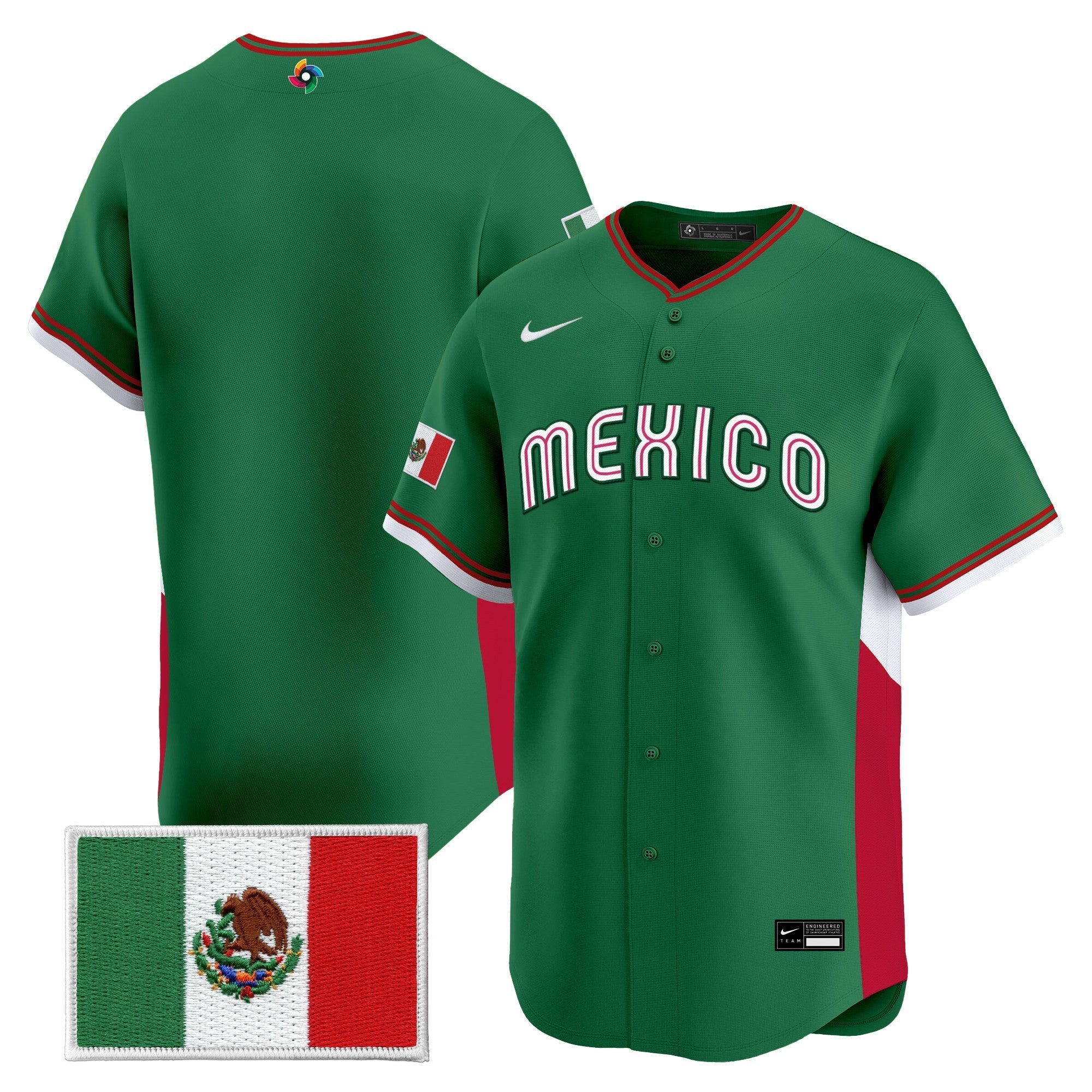 Team Mexico World Baseball Classic Vapor Premier Jersey - 2026 Roster - Stitched
