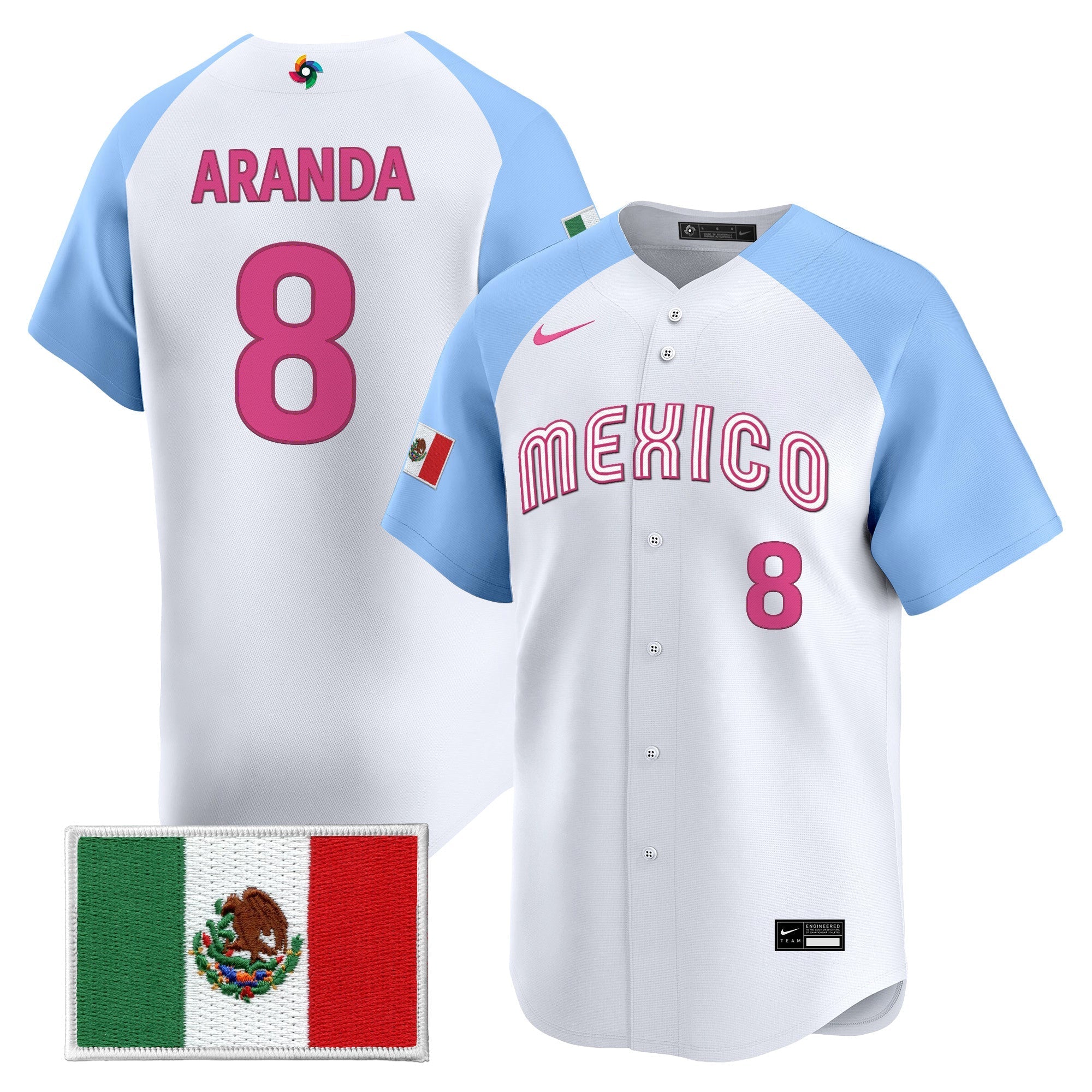 Team Mexico World Baseball Classic Vapor Premier Jersey - 2026 Roster - Stitched