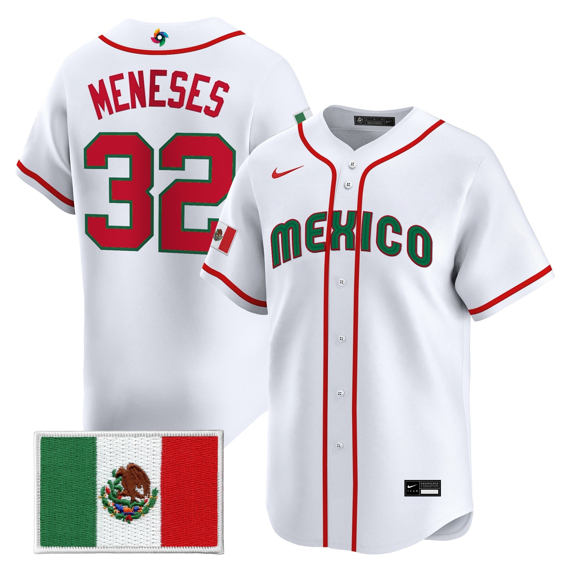 Team Mexico World Baseball Classic Vapor Premier Jersey - 2026 Roster - Stitched