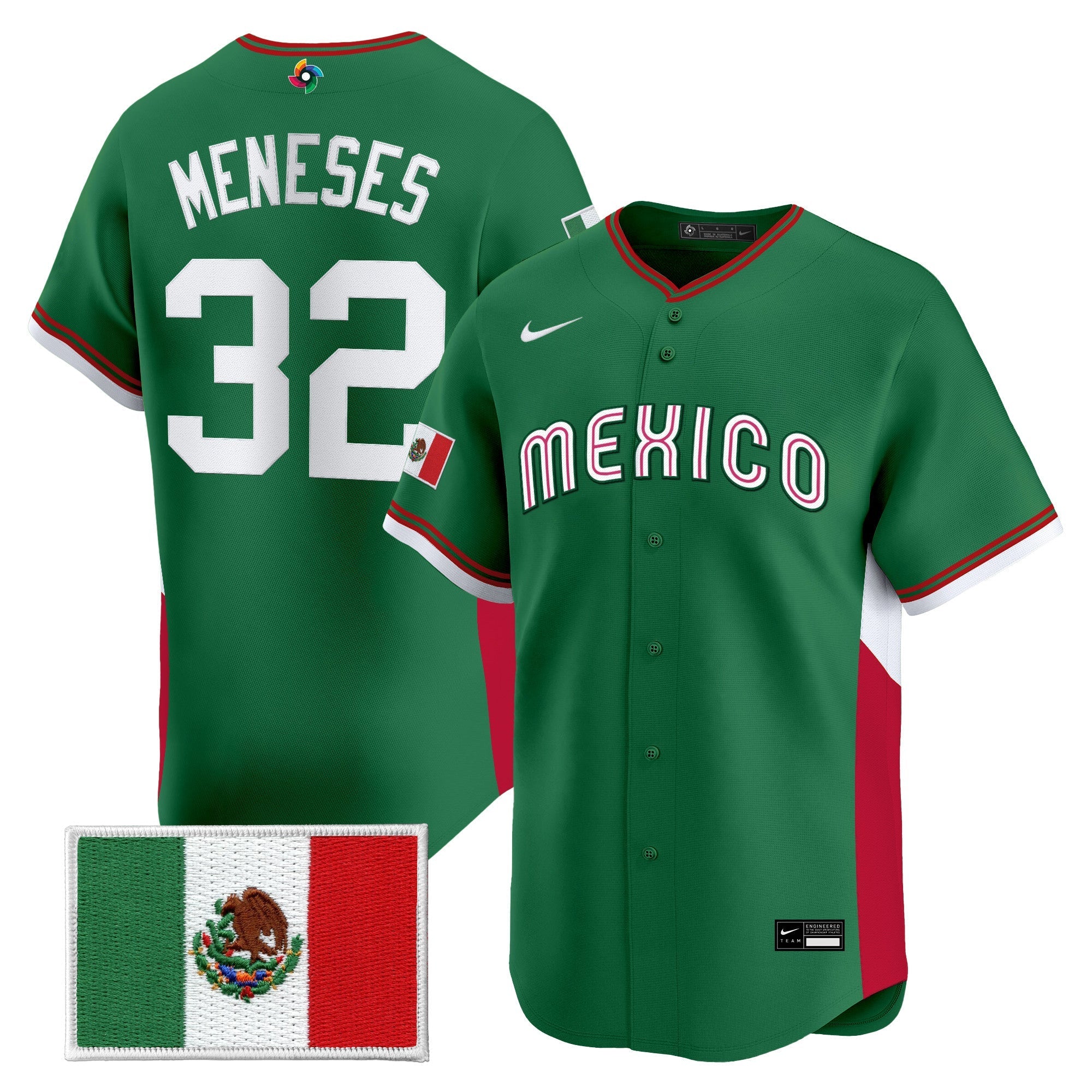 Team Mexico World Baseball Classic Vapor Premier Jersey - 2026 Roster - Stitched
