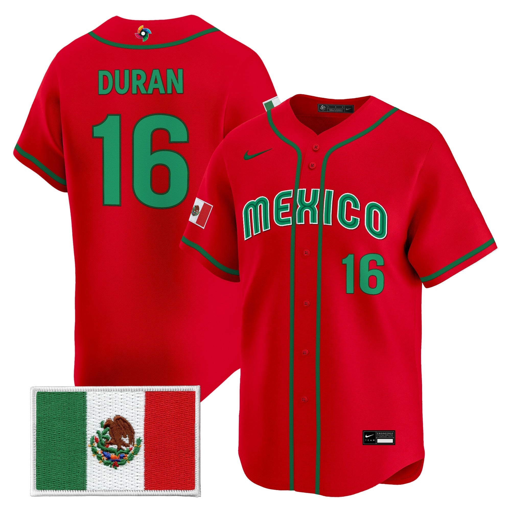 Team Mexico World Baseball Classic Vapor Premier Jersey - 2026 Roster - Stitched