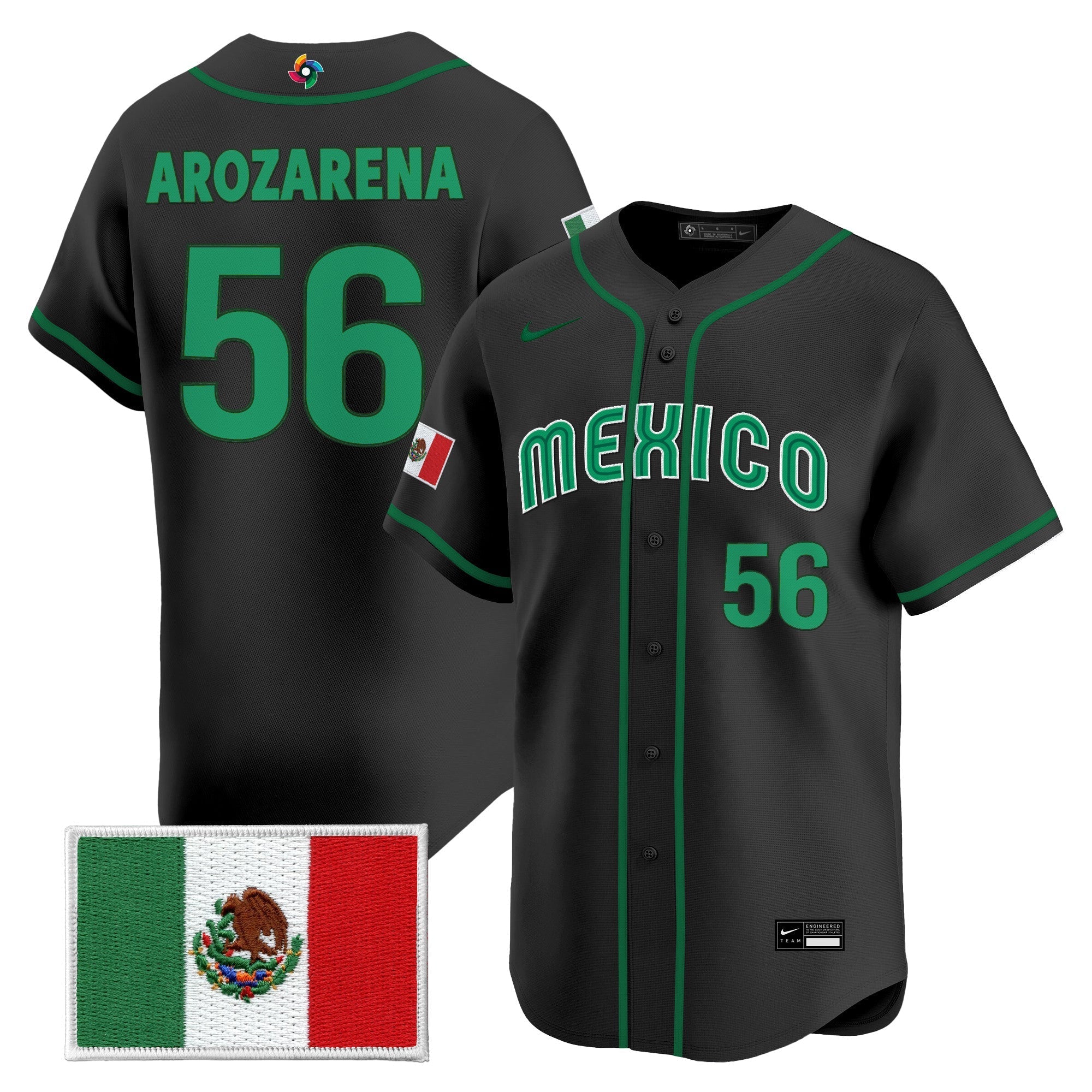 Team Mexico World Baseball Classic Vapor Premier Jersey - 2026 Roster - Stitched