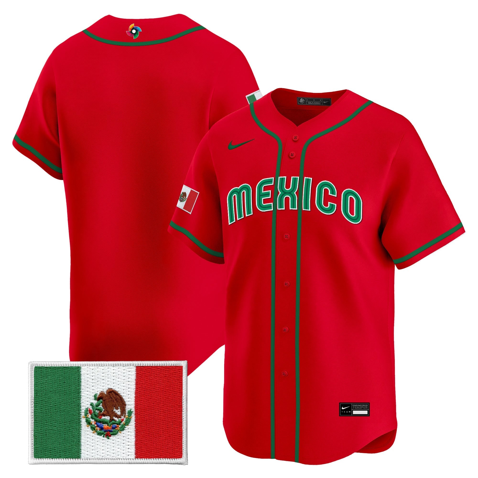 Team Mexico World Baseball Classic Vapor Premier Jersey - 2026 Roster - Stitched