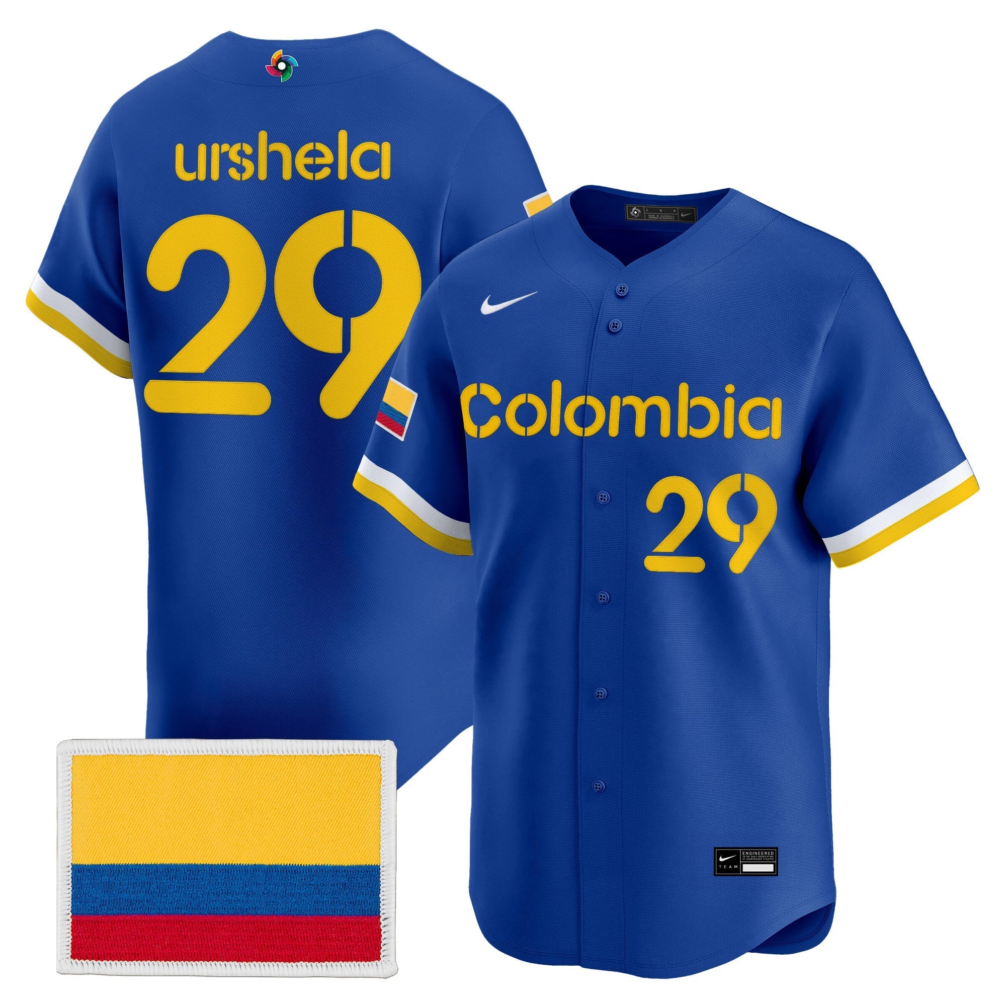 Team Colombia 2026 World Baseball Classic Vapor Premier Jersey - Stitched