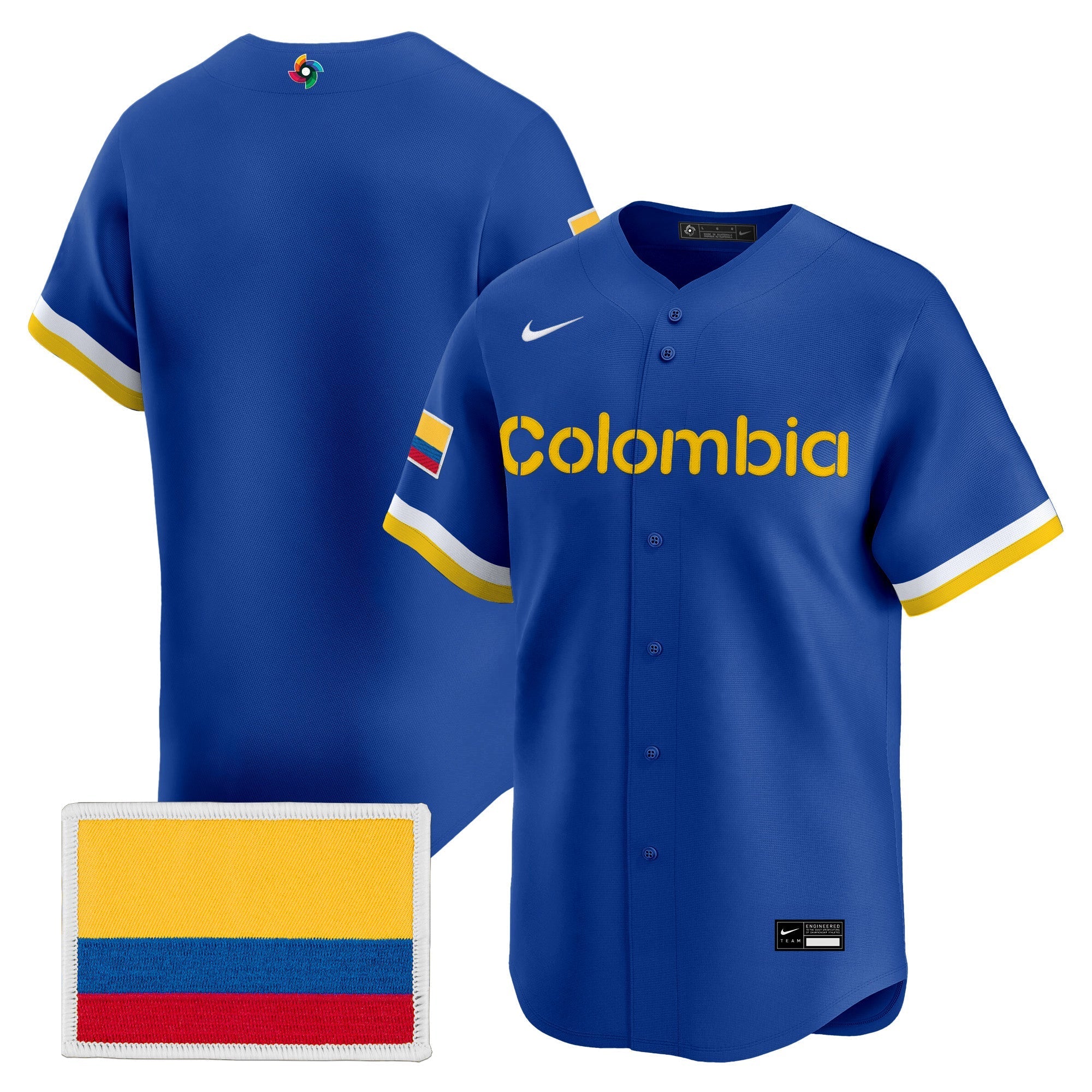 Team Colombia 2026 World Baseball Classic Vapor Premier Jersey - Stitched